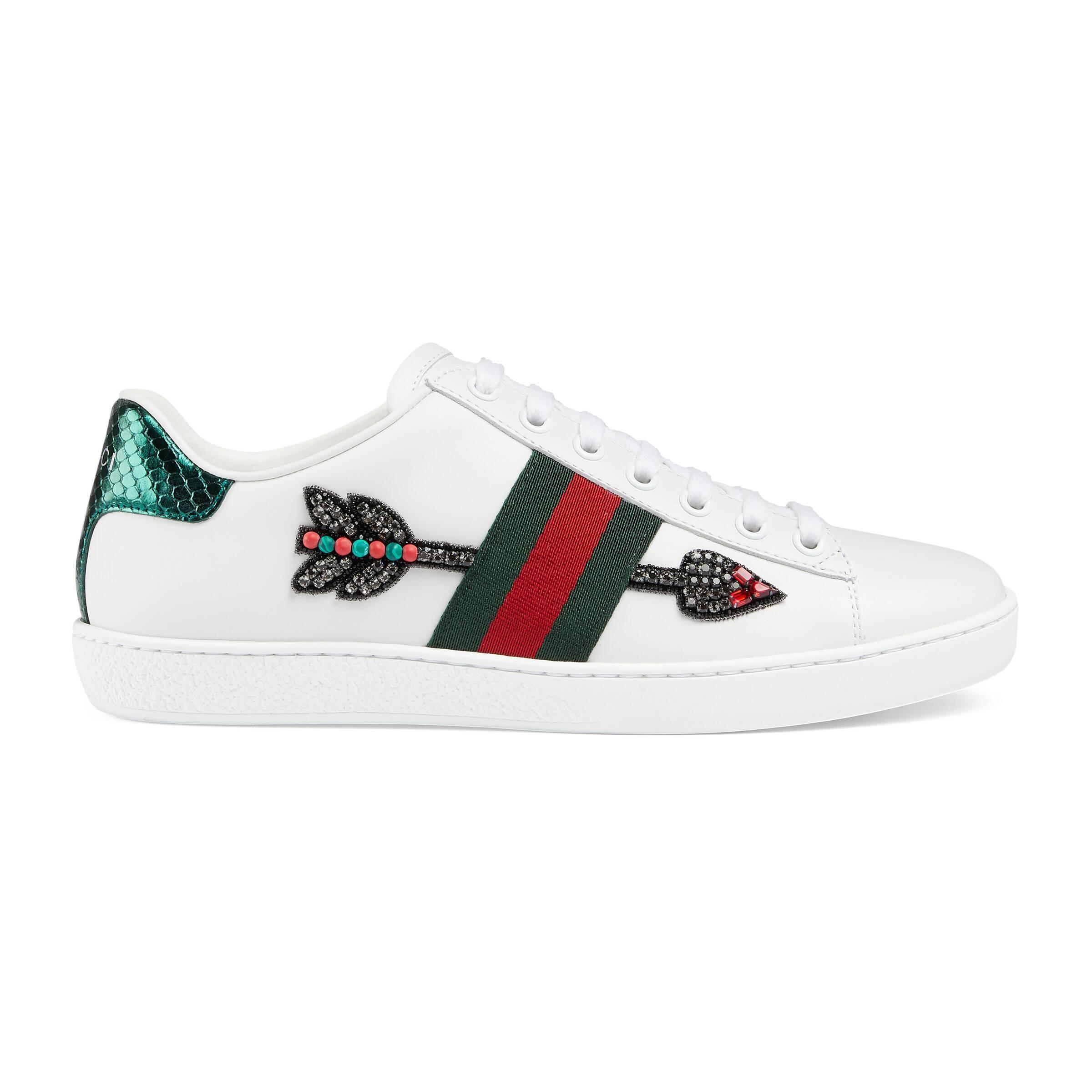 Gucci Ace Embroidered Sneaker in White for Men - Lyst