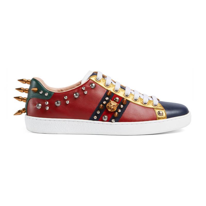 gucci ace studded sneaker