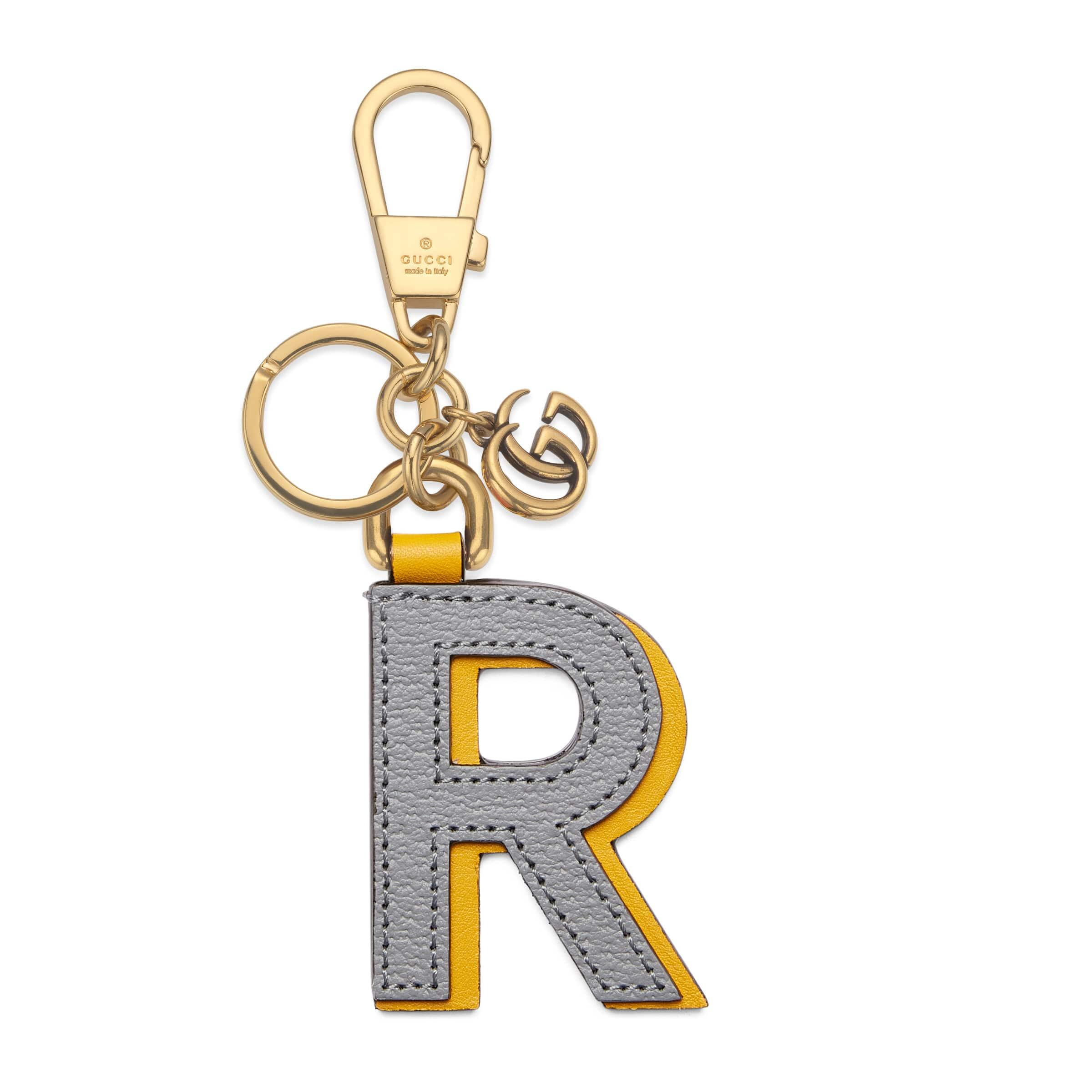 Gucci Letter R Keychain in Metallic Lyst