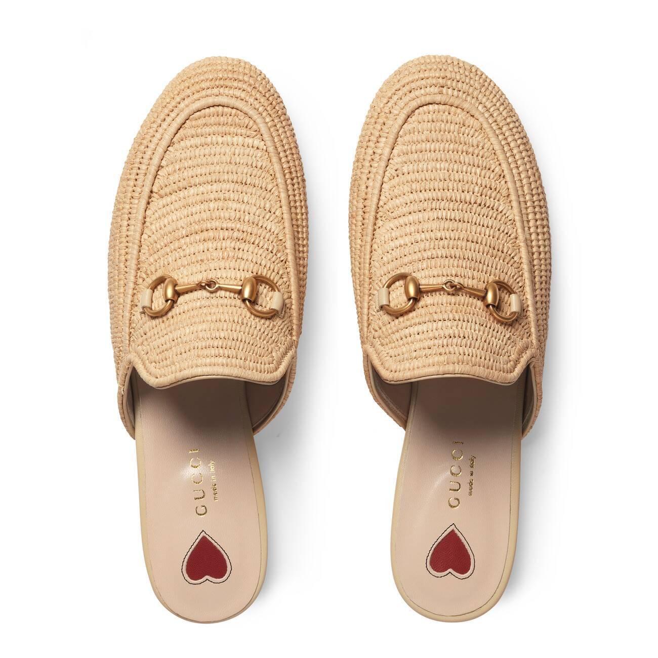 gucci raffia princetown