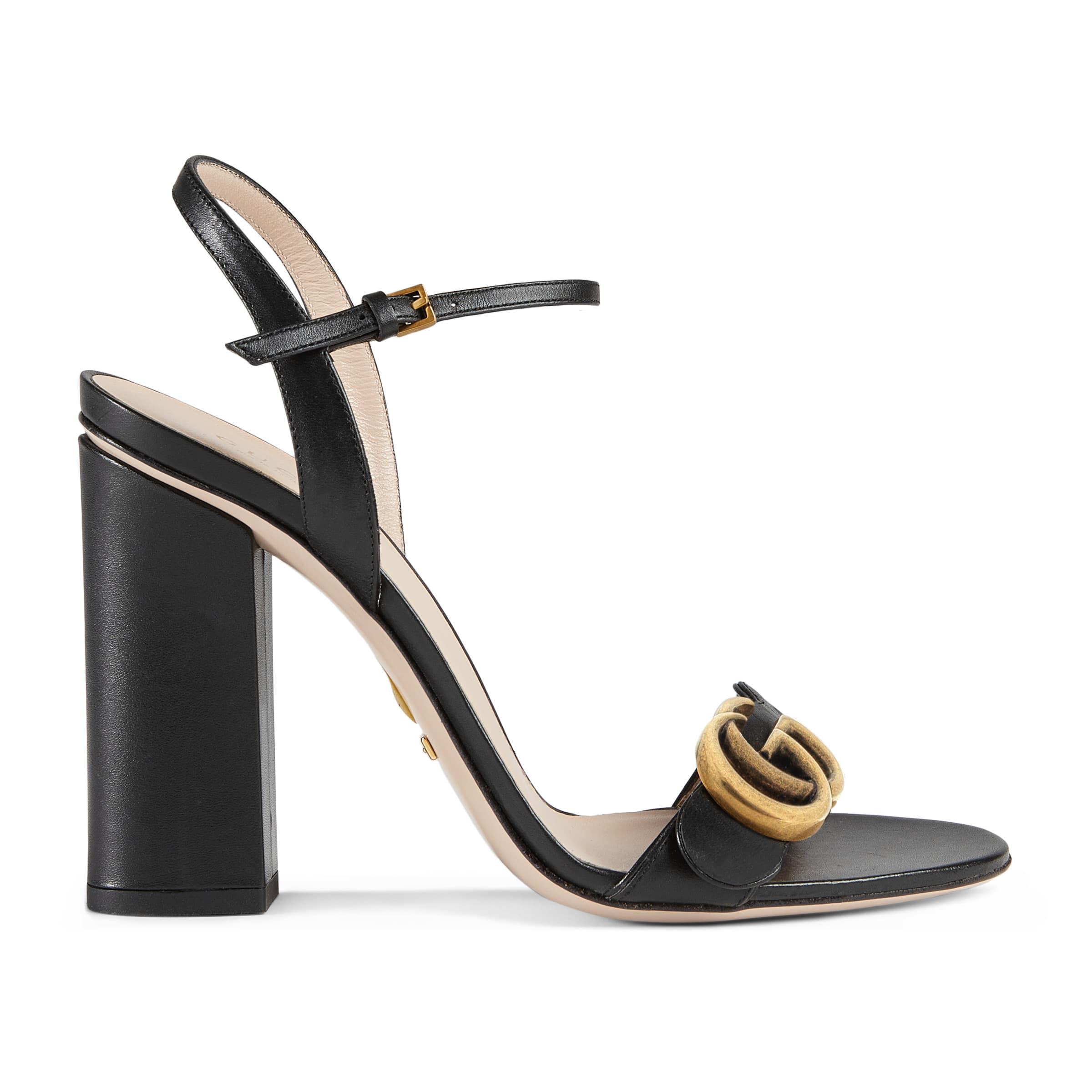 gucci marmont heels black