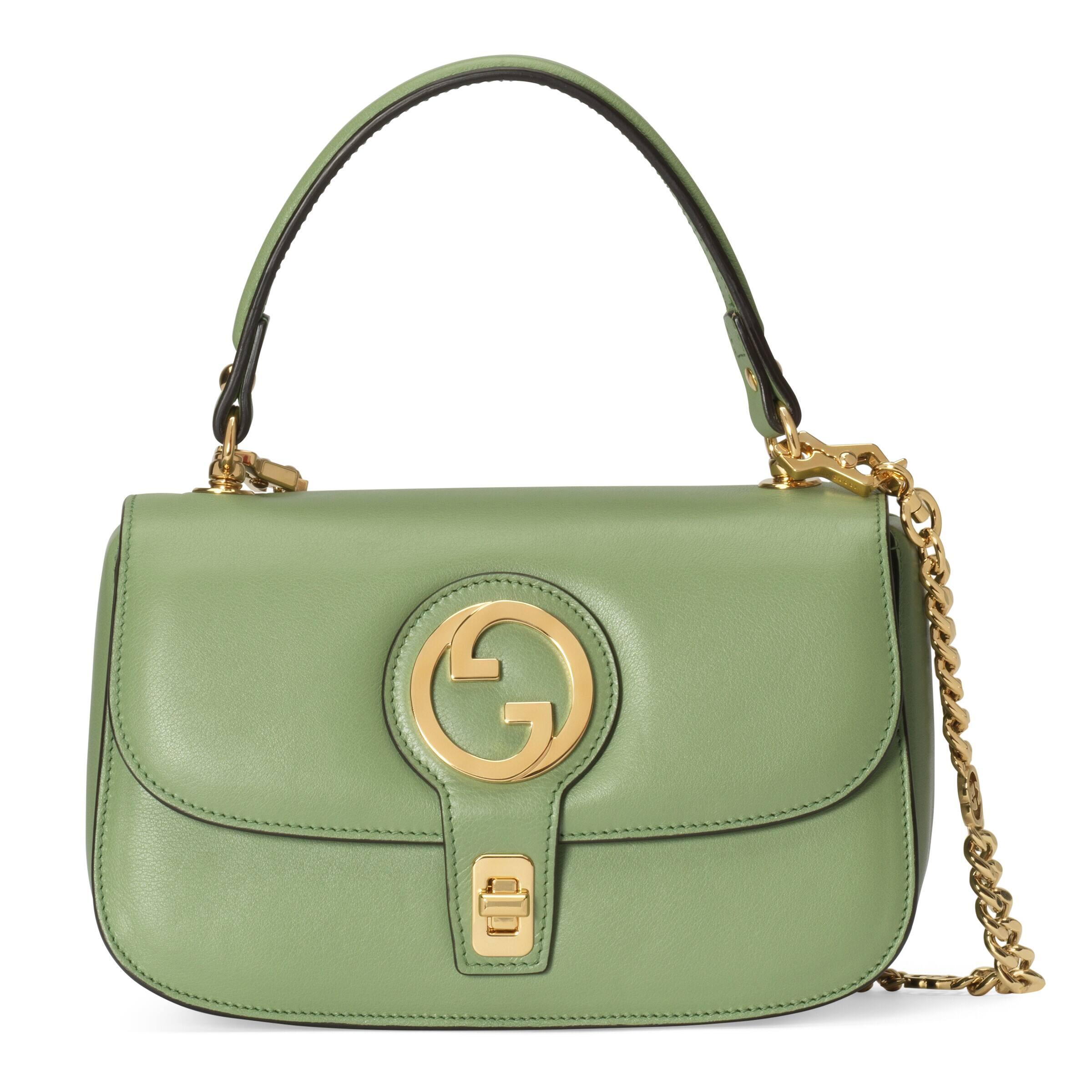 Gucci Blondie Top-handle Bag, Green, Leather | Lyst