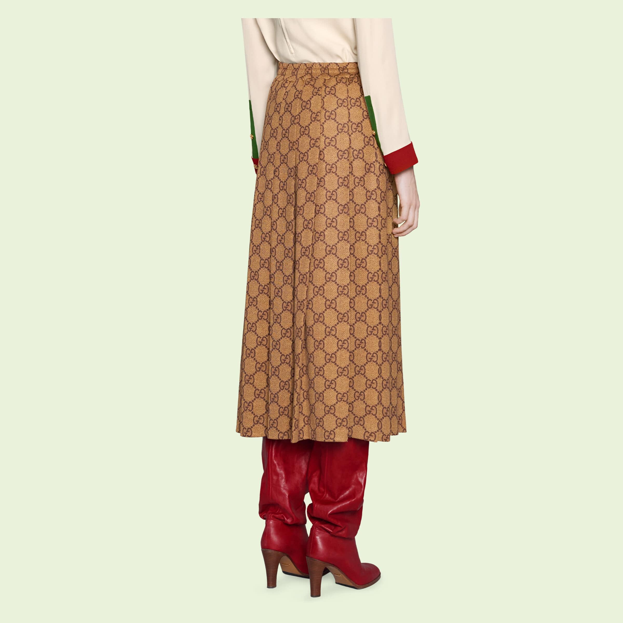 GUCCI GGスプリーム テクニカルジャージ スカート 526514 Lサイズ-