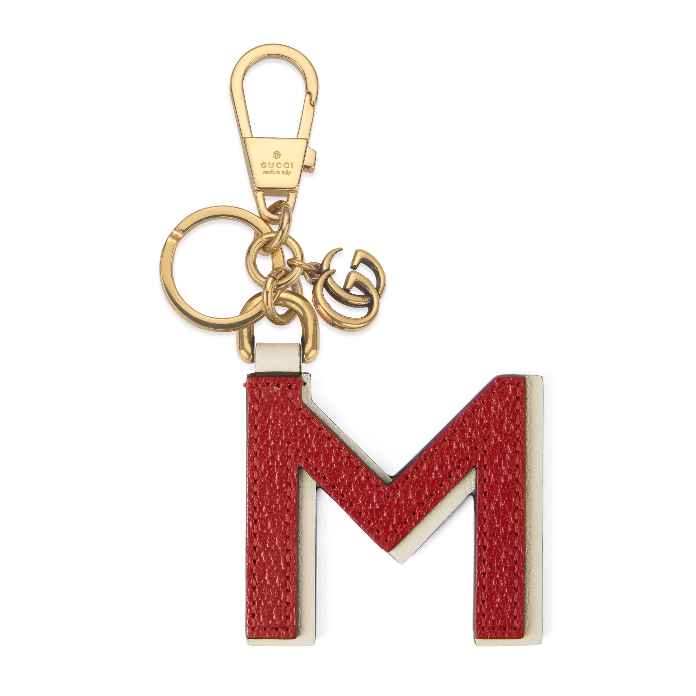 Gucci Letter M Keychain in Red Lyst