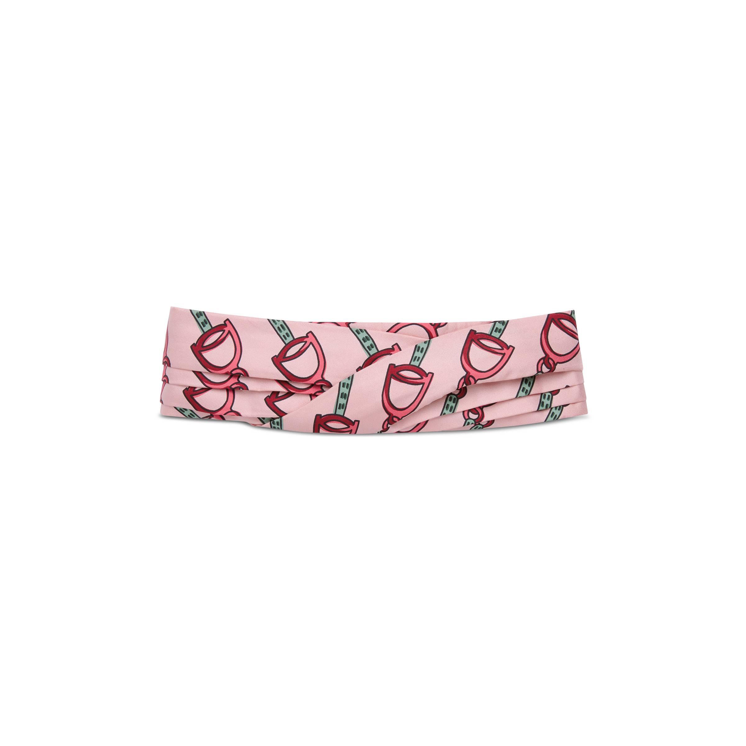 Gucci Headband With Stirrups Print in Pink - Lyst