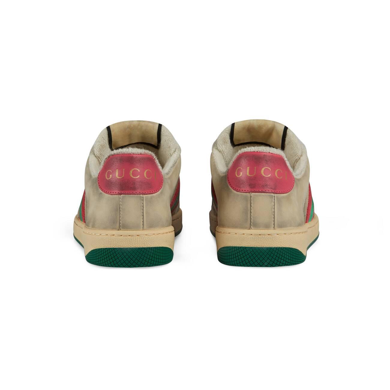gucci screener leather sneaker