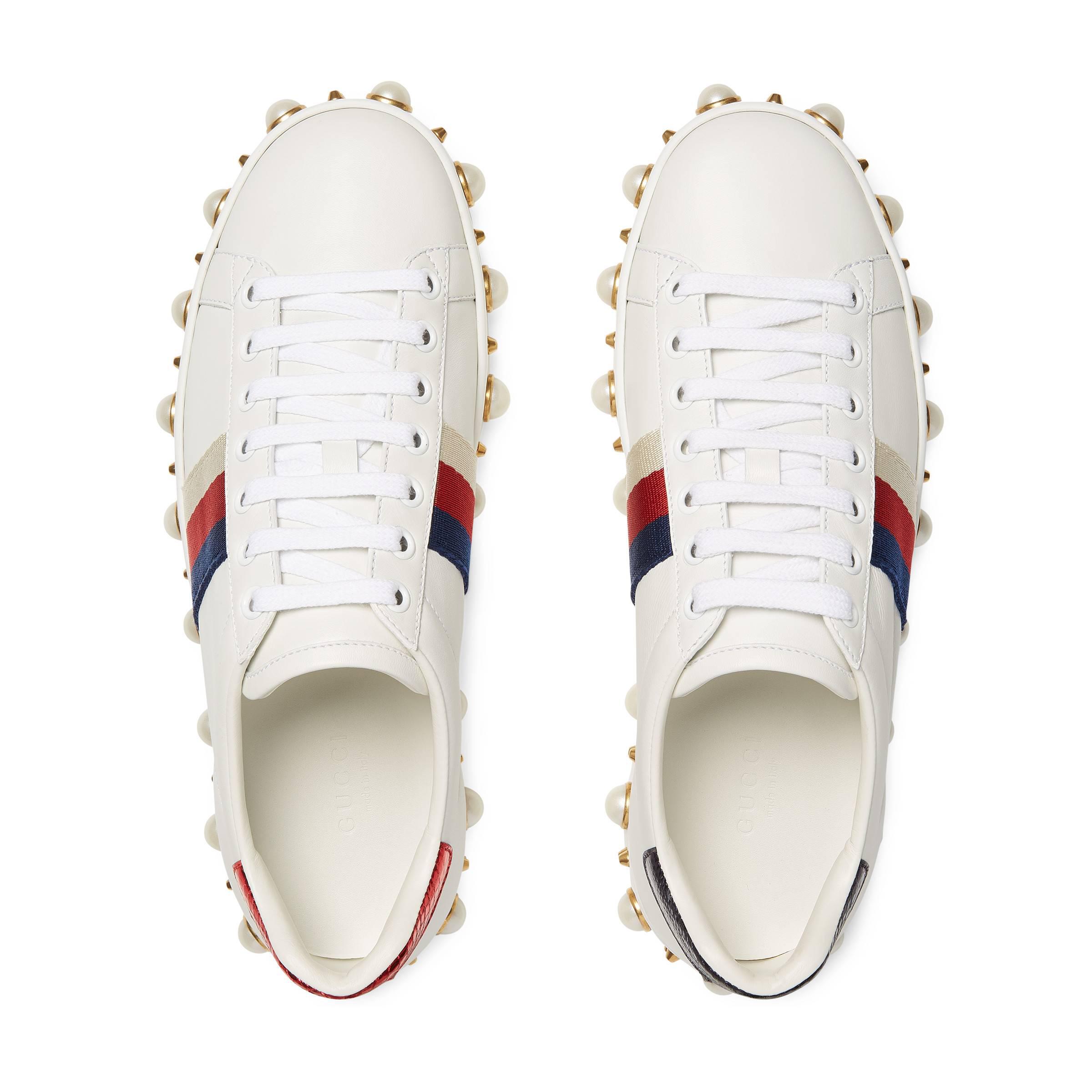 SCARPE GUCCI DONNA Glitter Con Dettaglio Web e Borchie EUR 249,90 -  PicClick IT