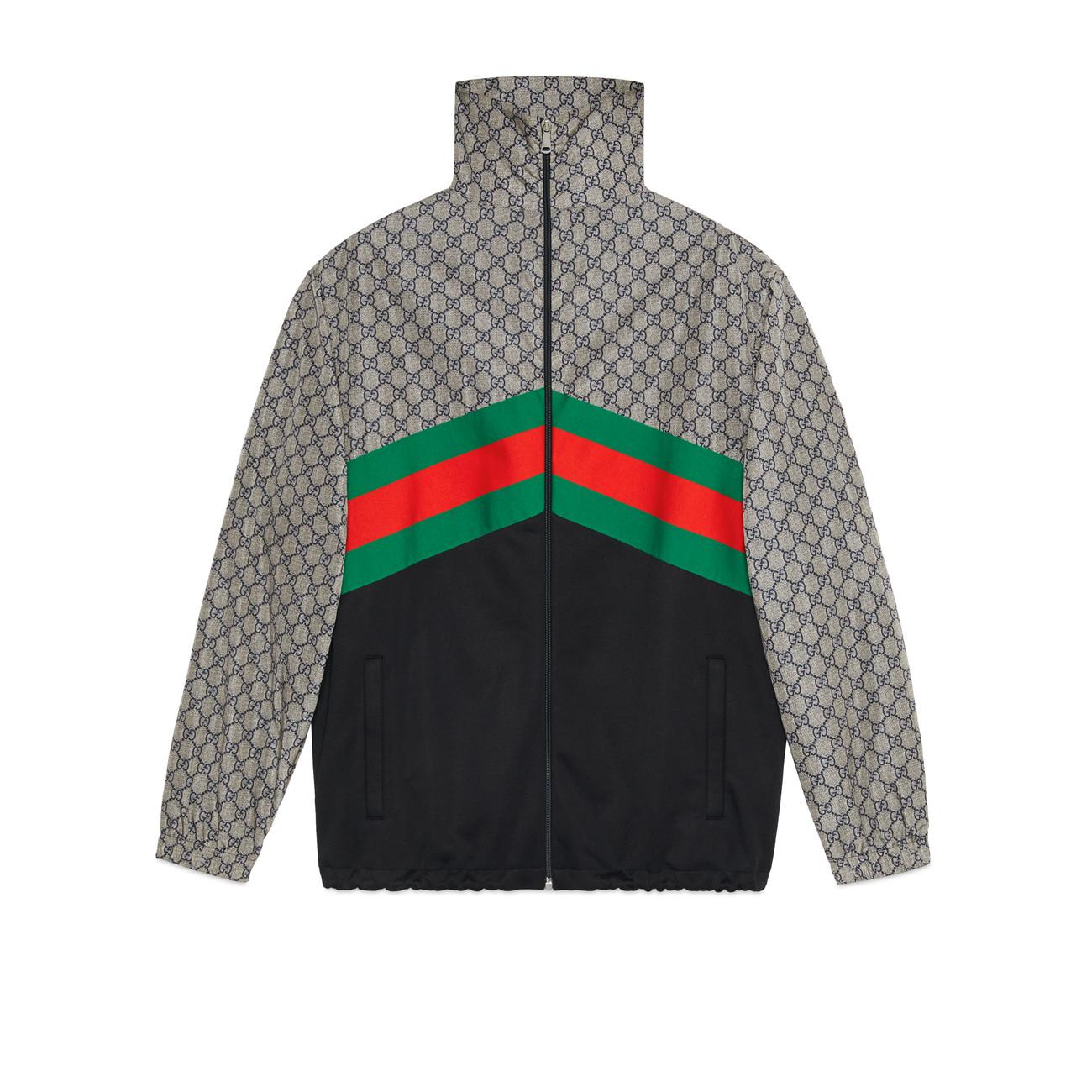 Gucci Synthetic Oversize Technical Jersey Jacket in Green for Men - Lyst