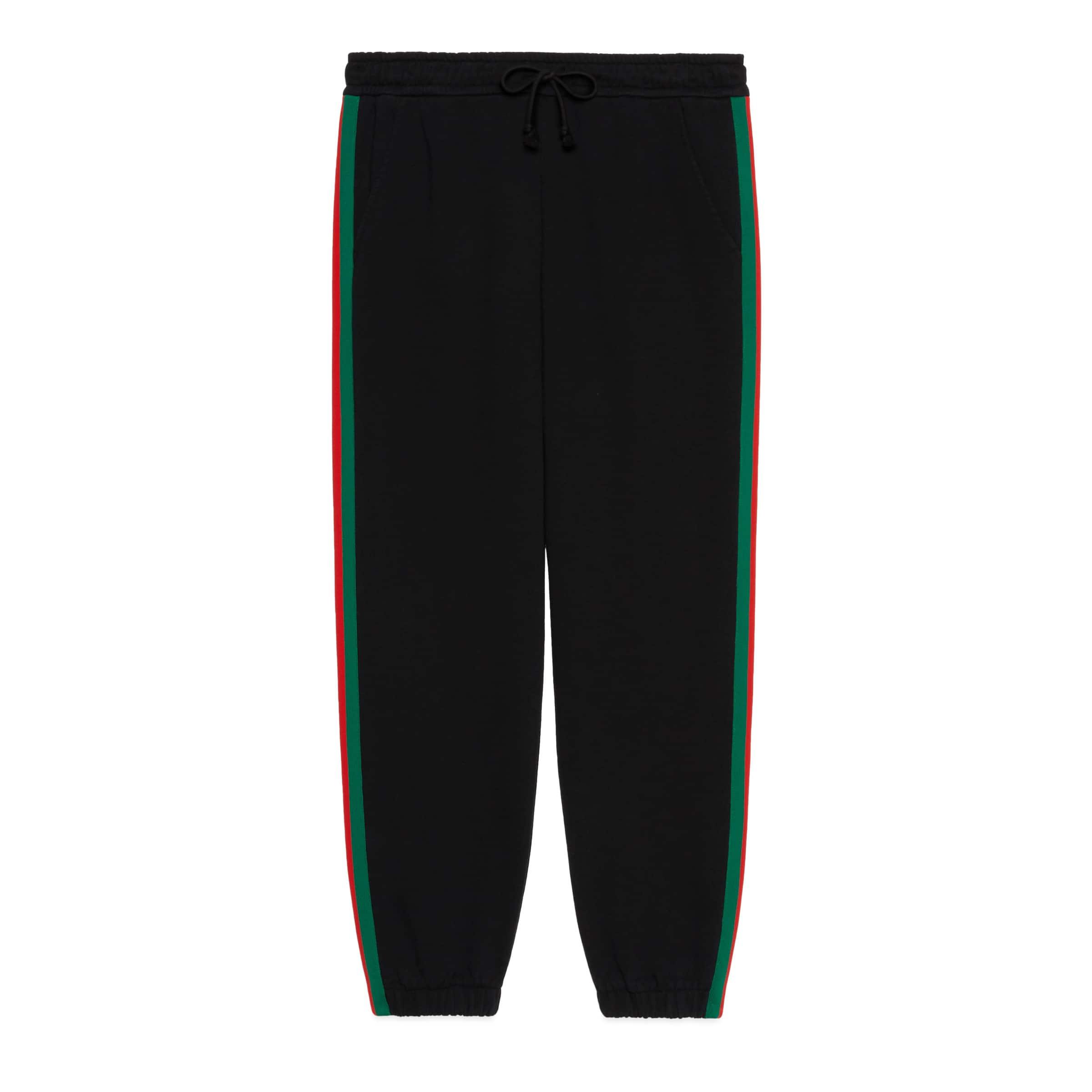 Gucci The North Face X Web Print Cotton jogging Bottoms in Black for Men |  Lyst