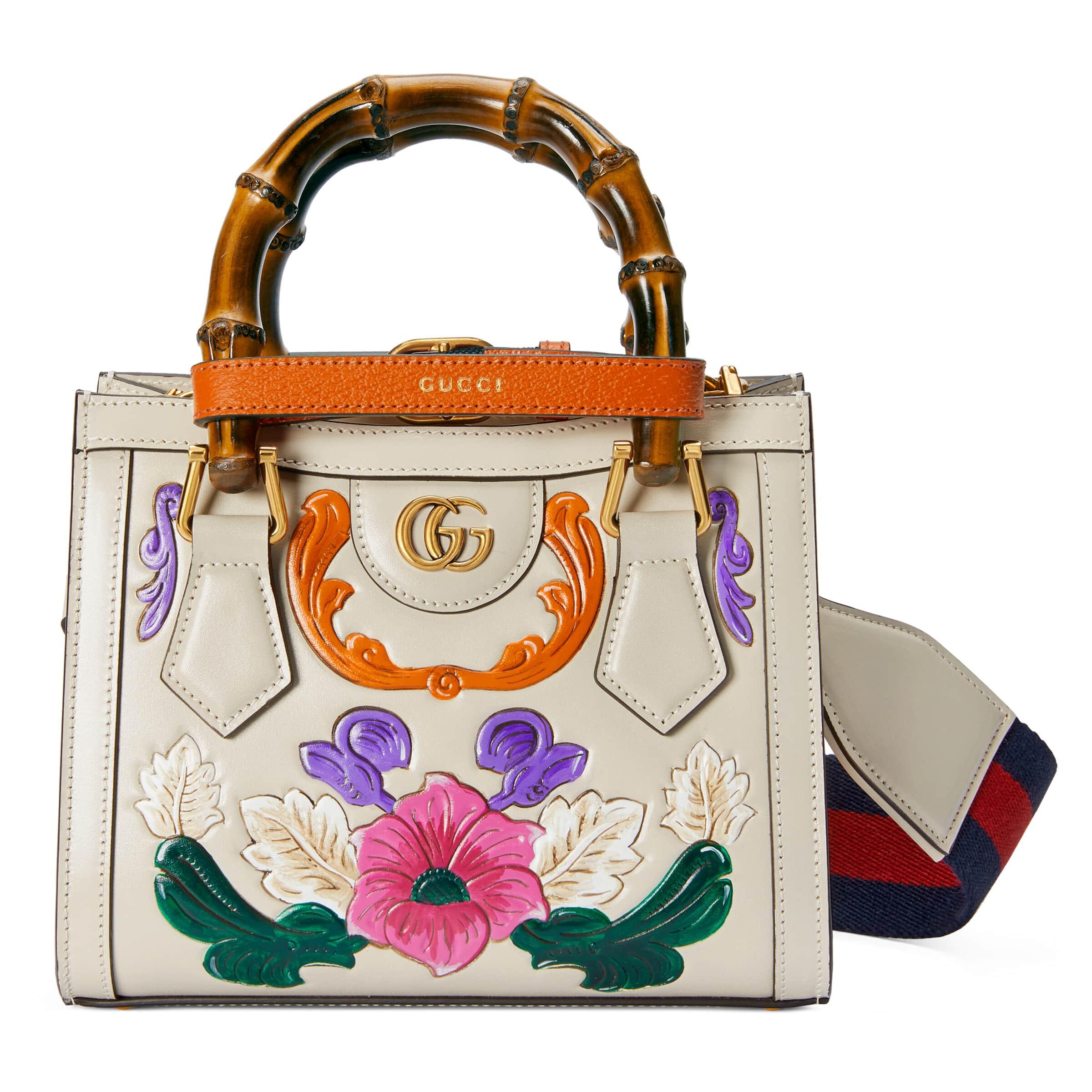 Gucci Diana Mini Tote Bag in White | Lyst