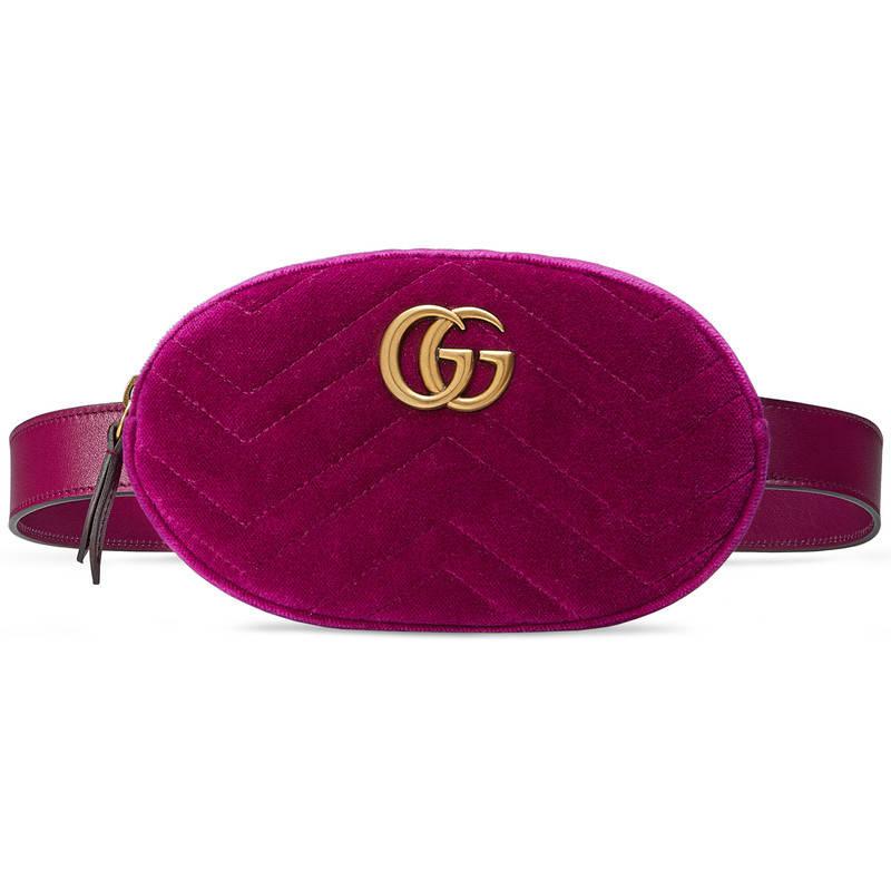 gg marmont matelassé velvet belt bag