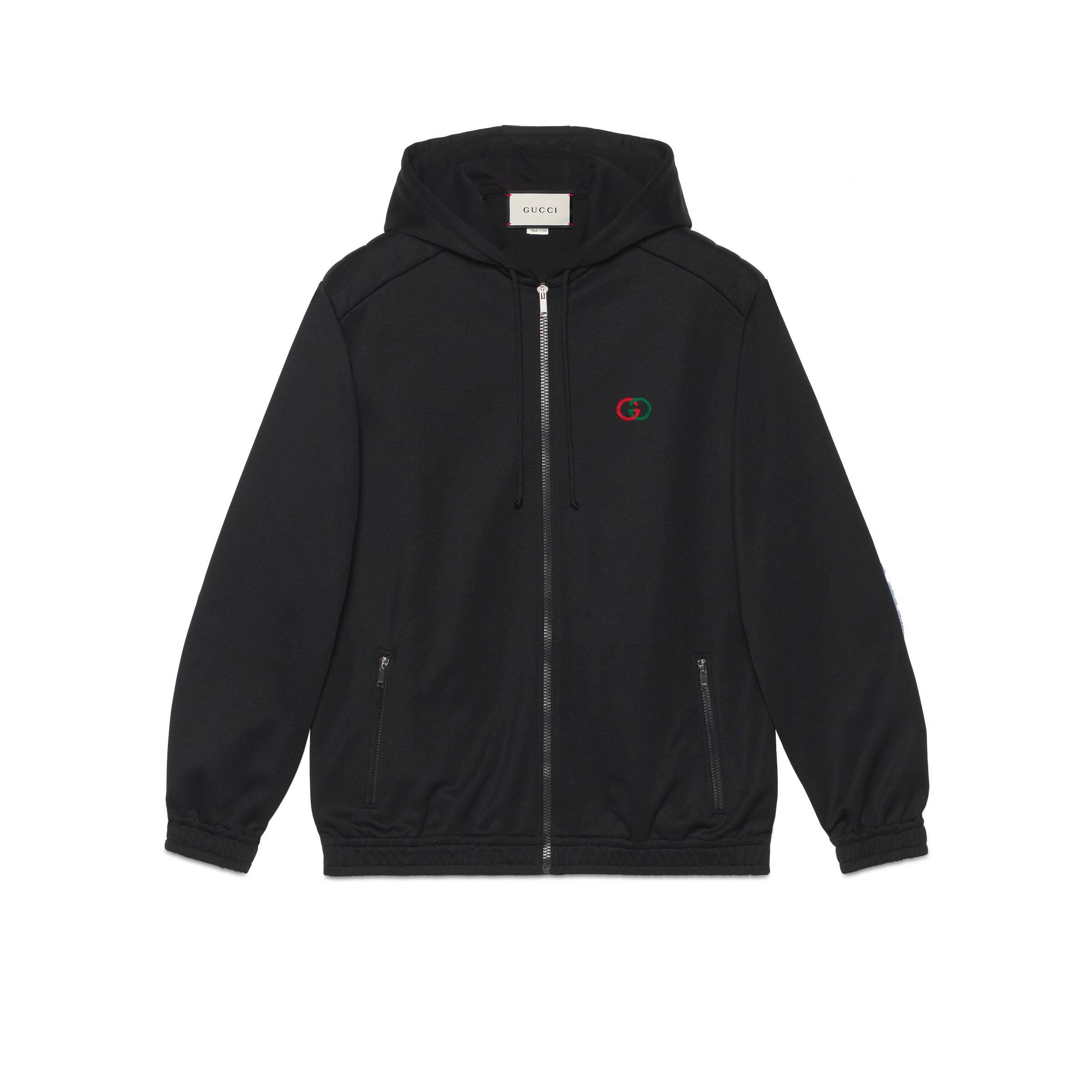 gucci oversize technical jersey jacket