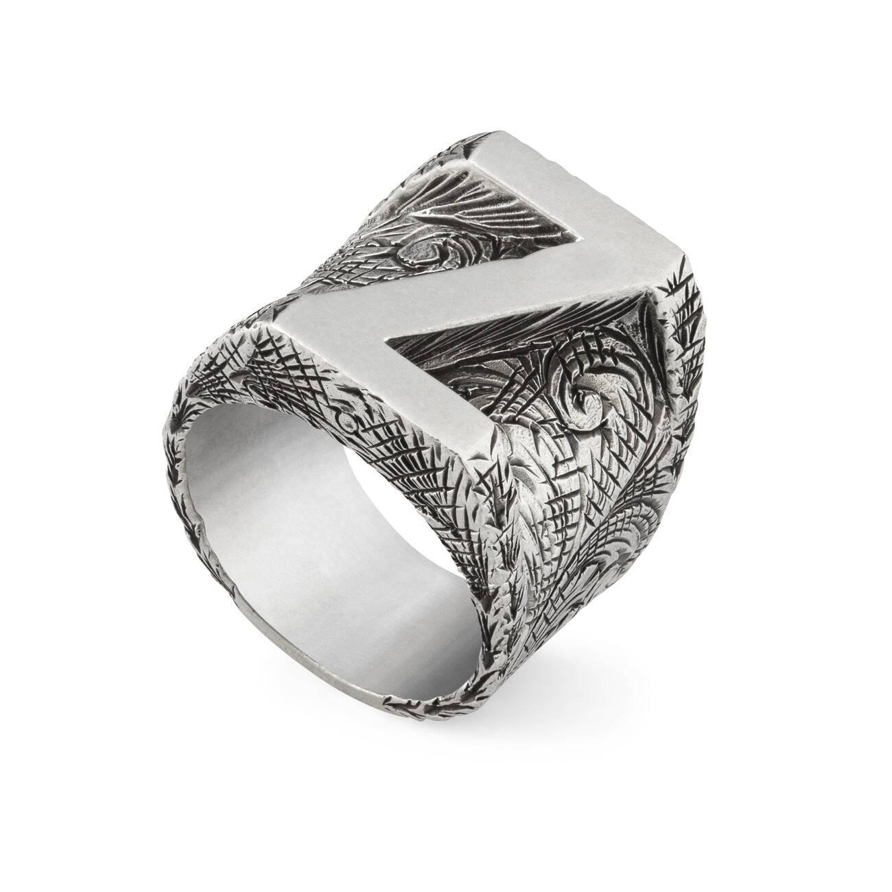 Gucci "z" Letter Ring in Silver (Metallic) Lyst