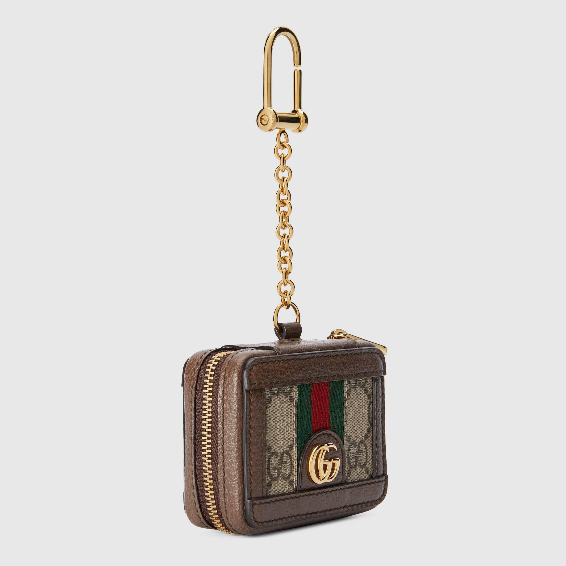 Gucci Ophidia Keychain Case For Airpods in Natural | Lyst