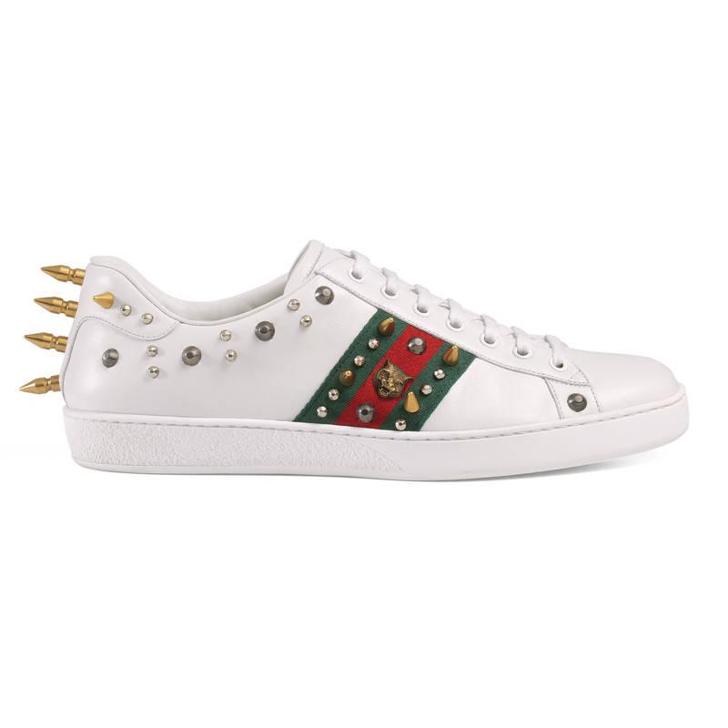 gucci studded trainers