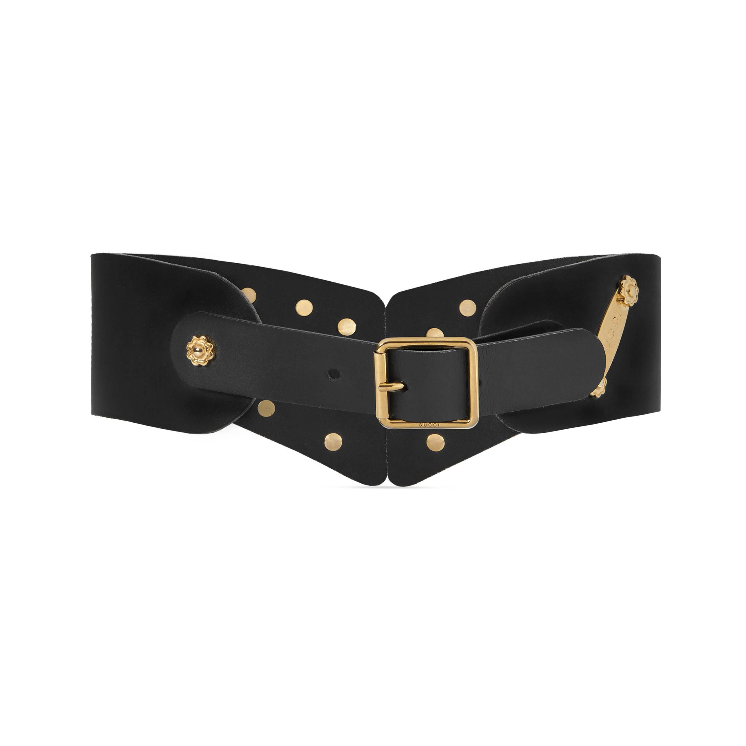 Gucci Leather Belt With Torchon Double G Buckle in Black - Lyst