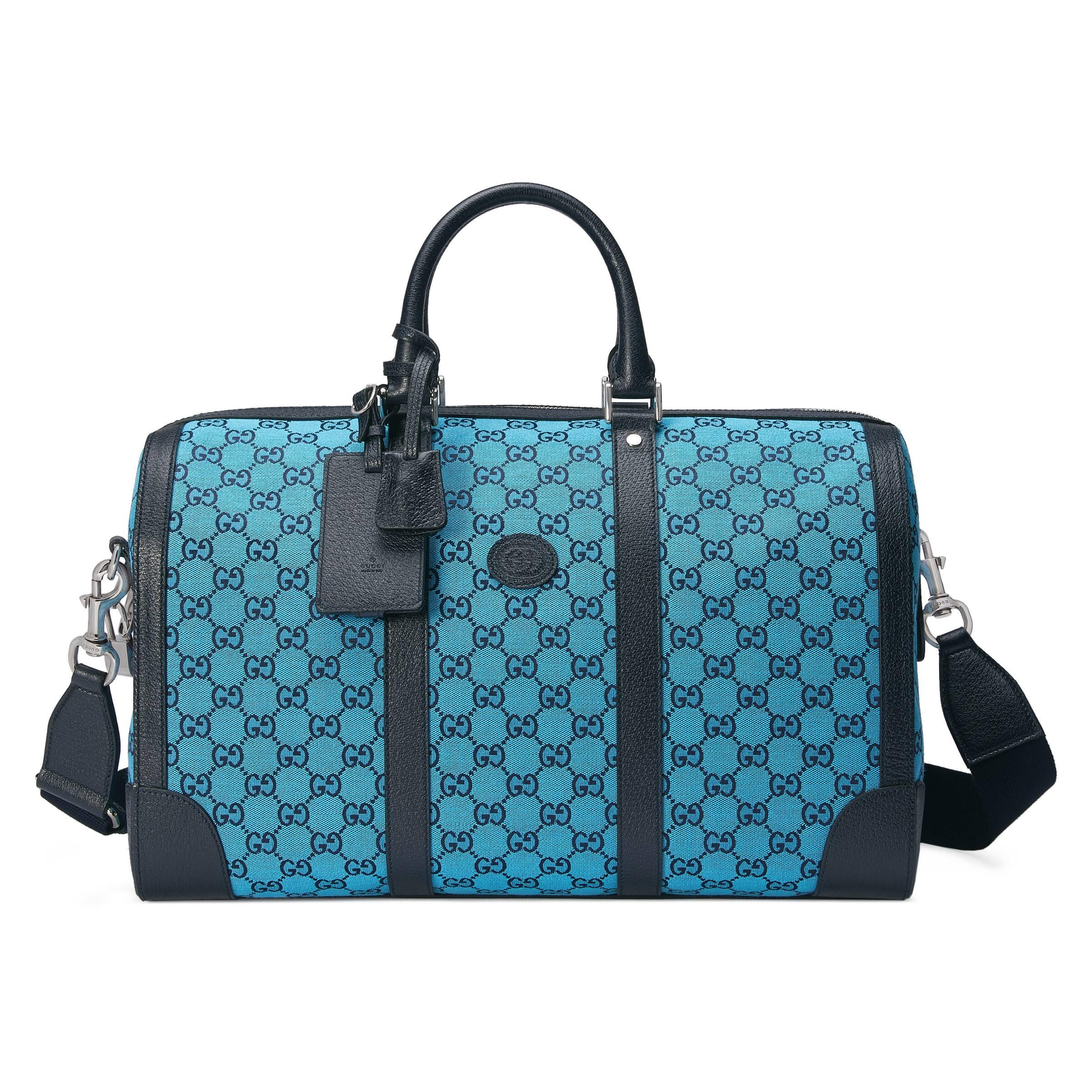 hjort Udgangspunktet Forskelsbehandling Gucci GG Multicolour Duffle Bag in Blue for Men | Lyst