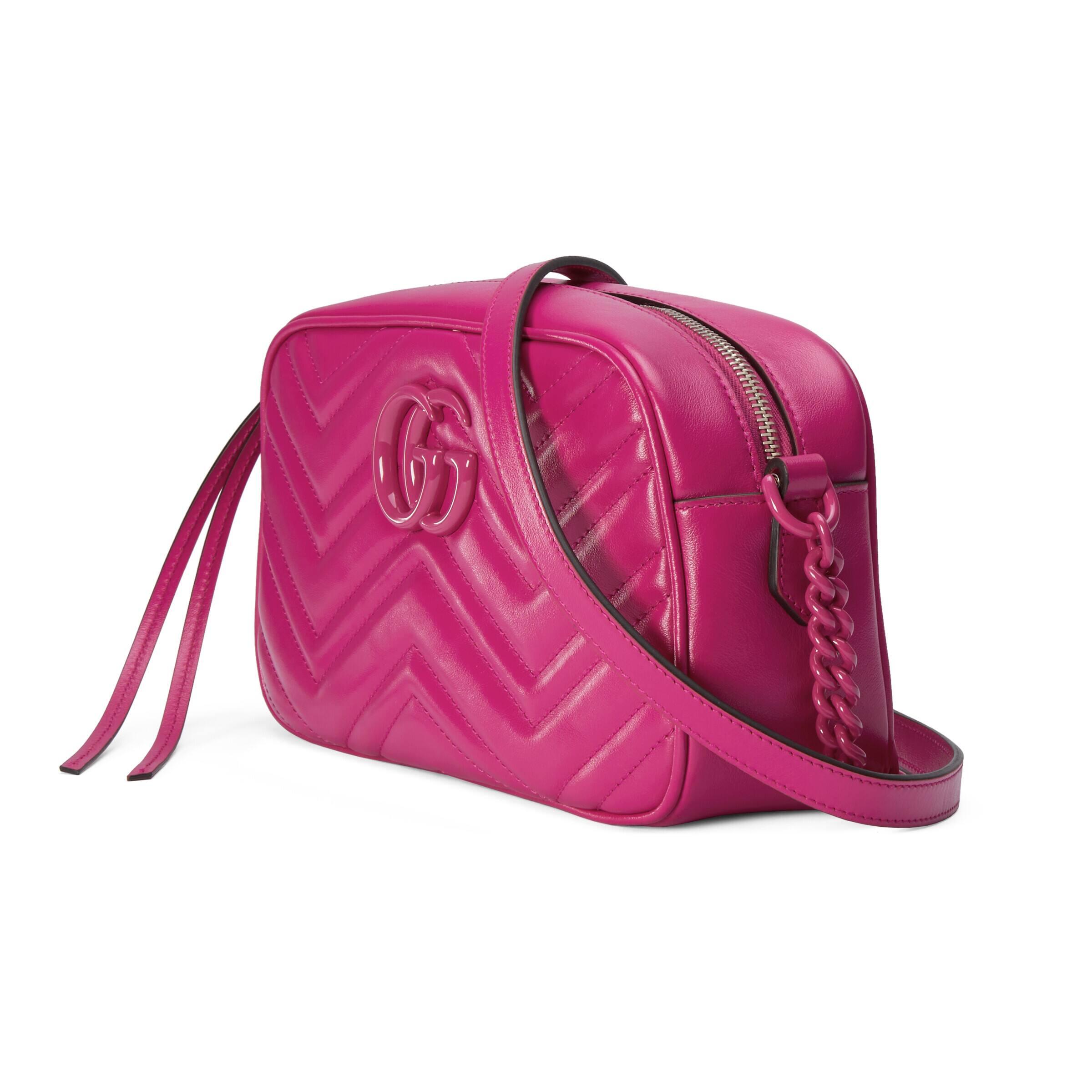 Gucci gg Marmont Matelassé Small Shoulder Bag in Pink | Lyst