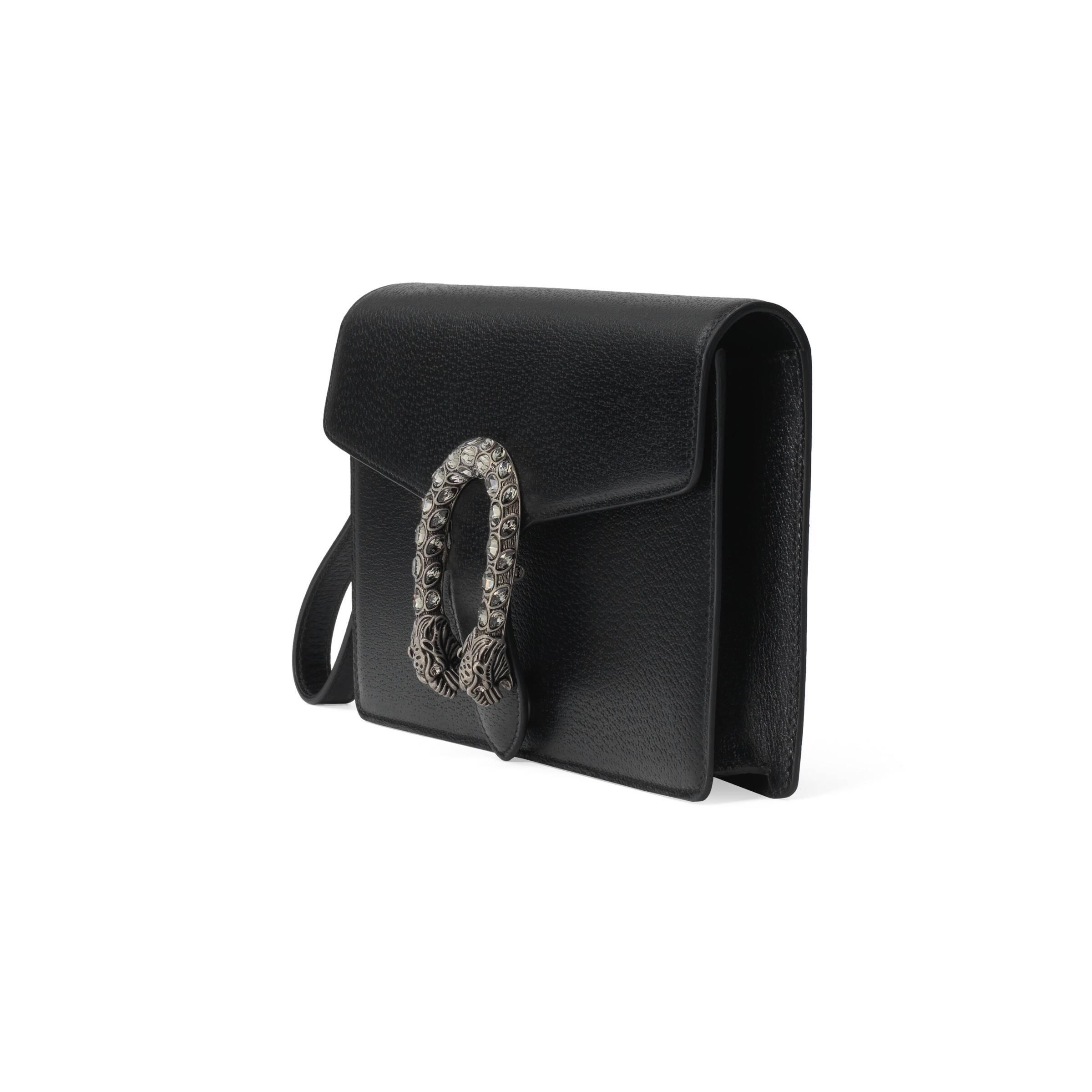 gucci dionysus black leather