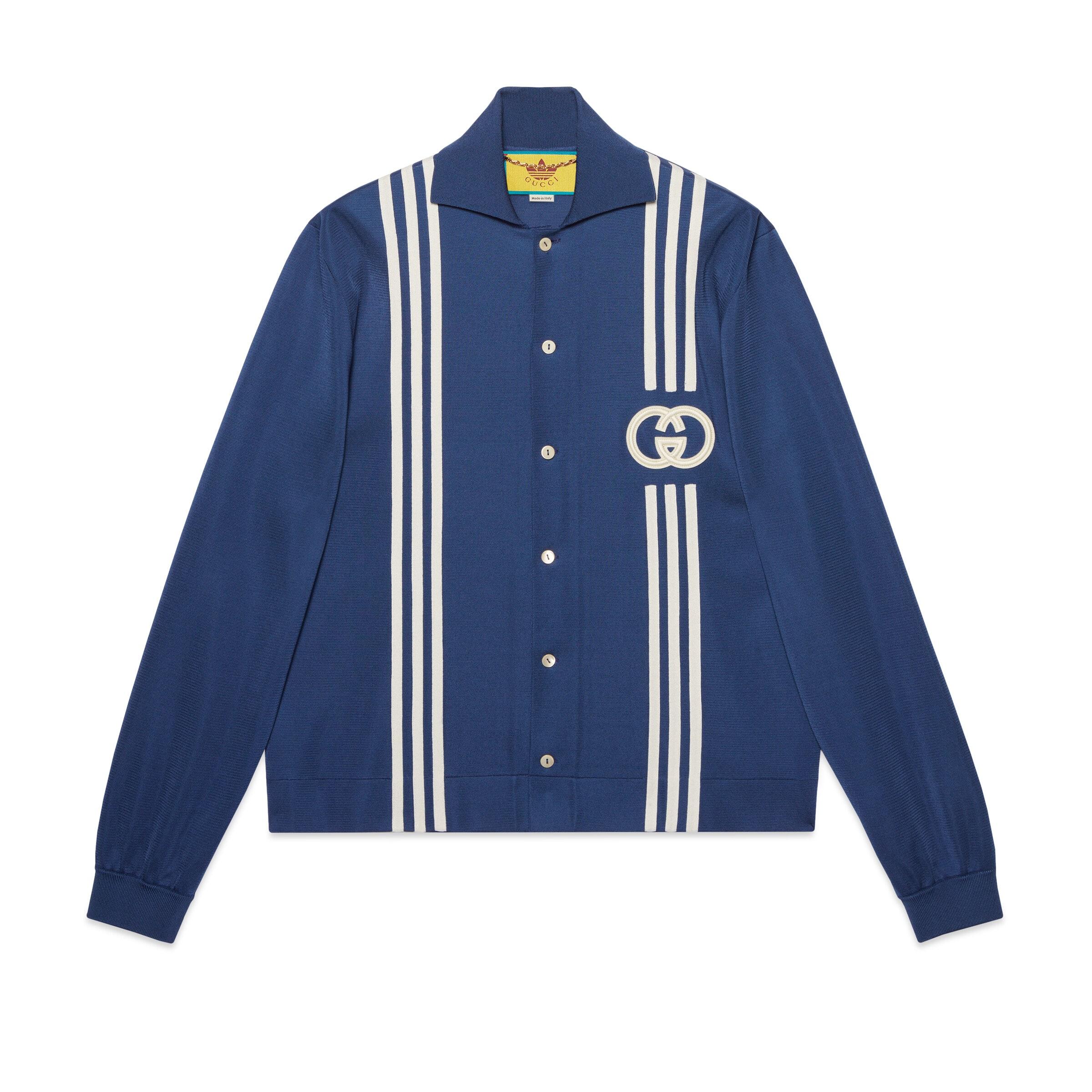 Gucci Adidas X Viscose Shirt in Blue | Lyst