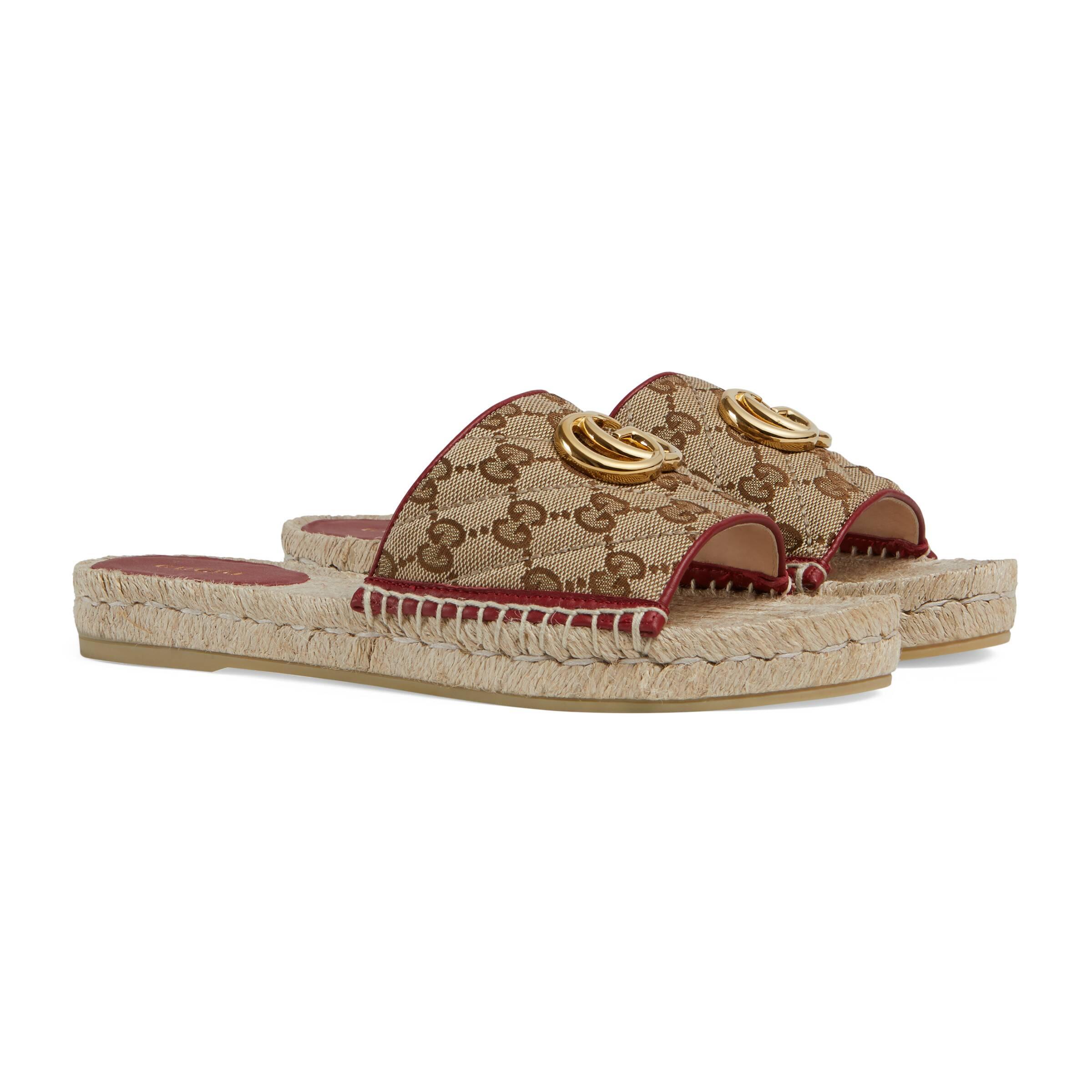 gucci matelasse canvas espadrille