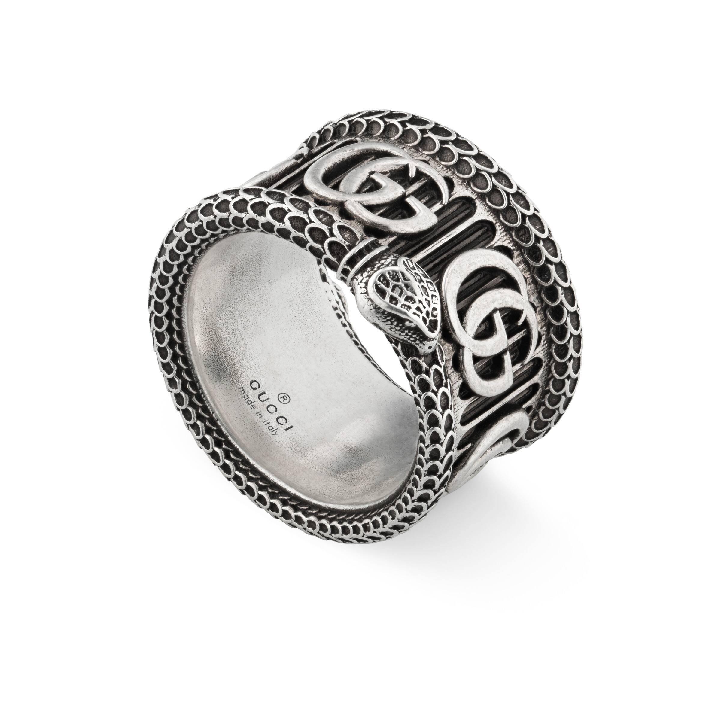 Gucci Silver Ring With Double G in Metallic for Men - Save 3% - Lyst