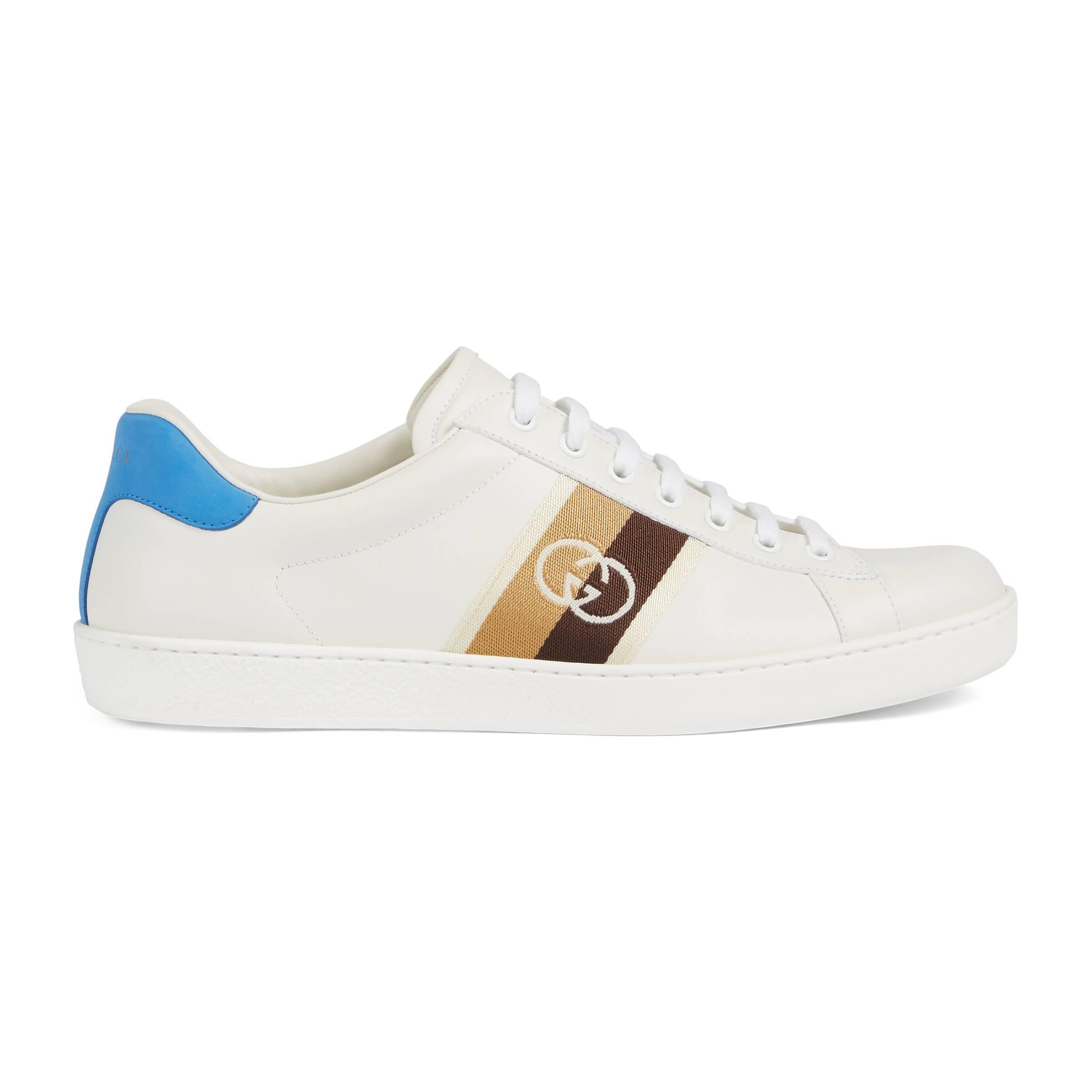 gucci ace interlocking g leather sneaker