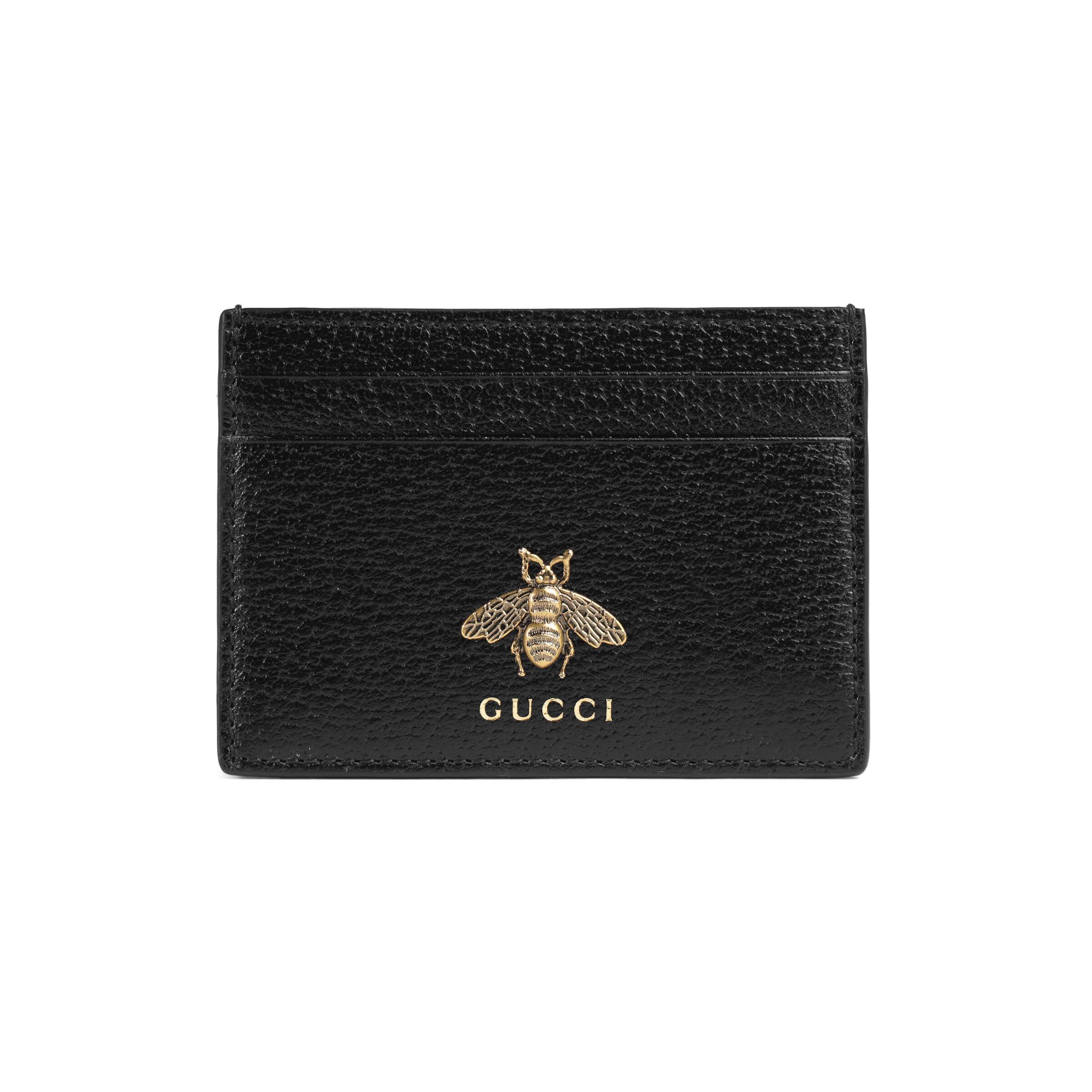 animalier leather wallet gucci