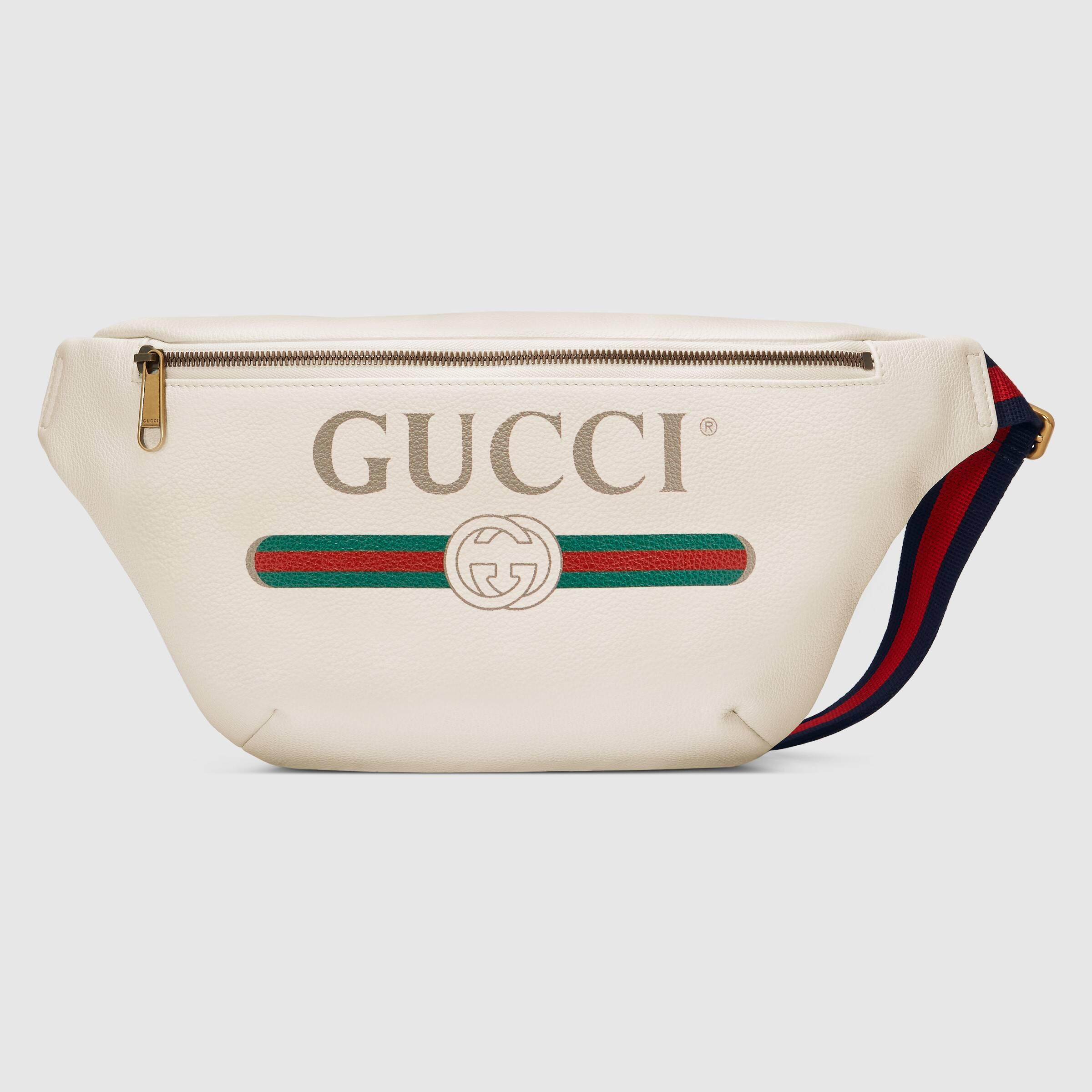 Gucci Synthetik Gürteltasche aus Leder mit Print in Weiß für Herren - Lyst