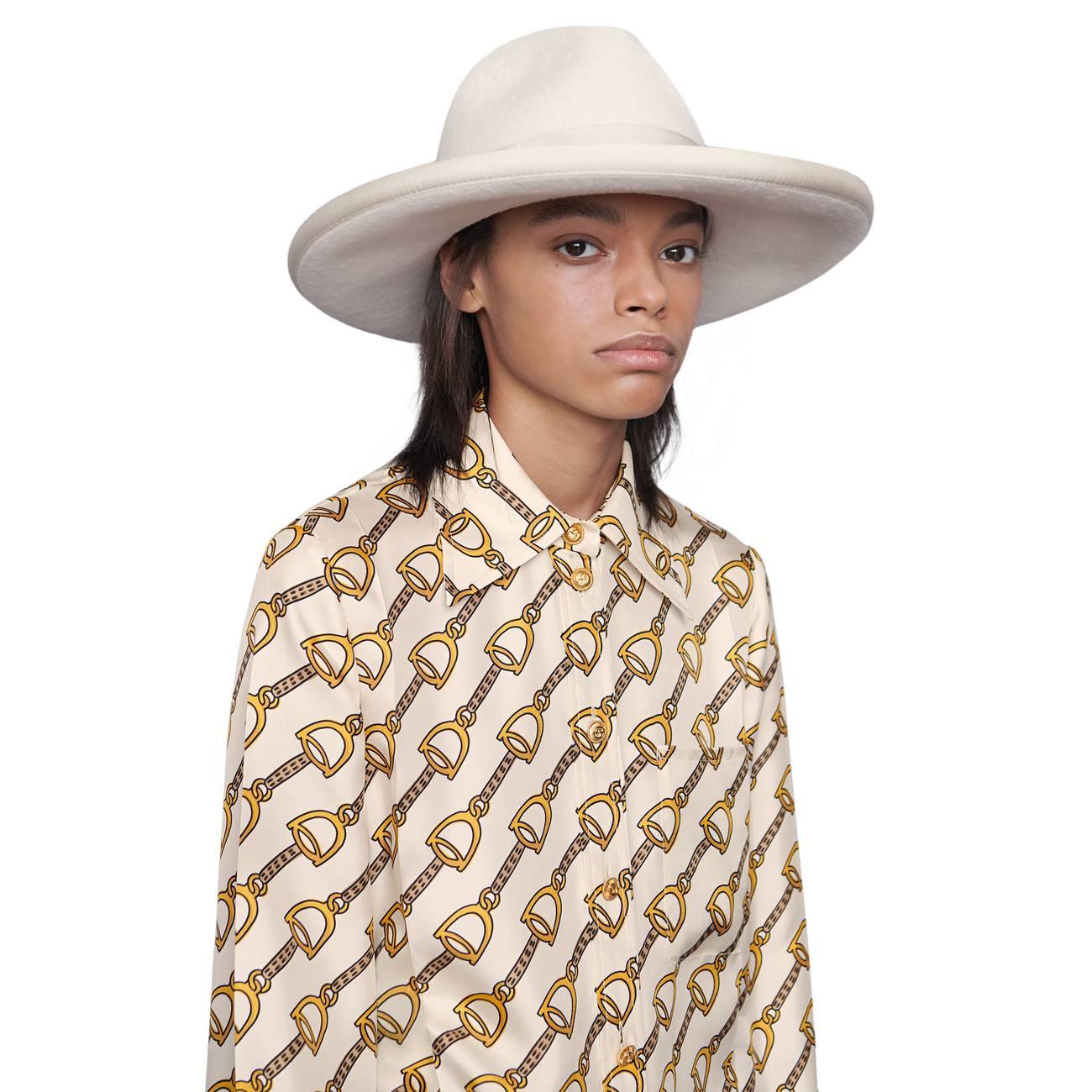 gucci felt wide brim hat