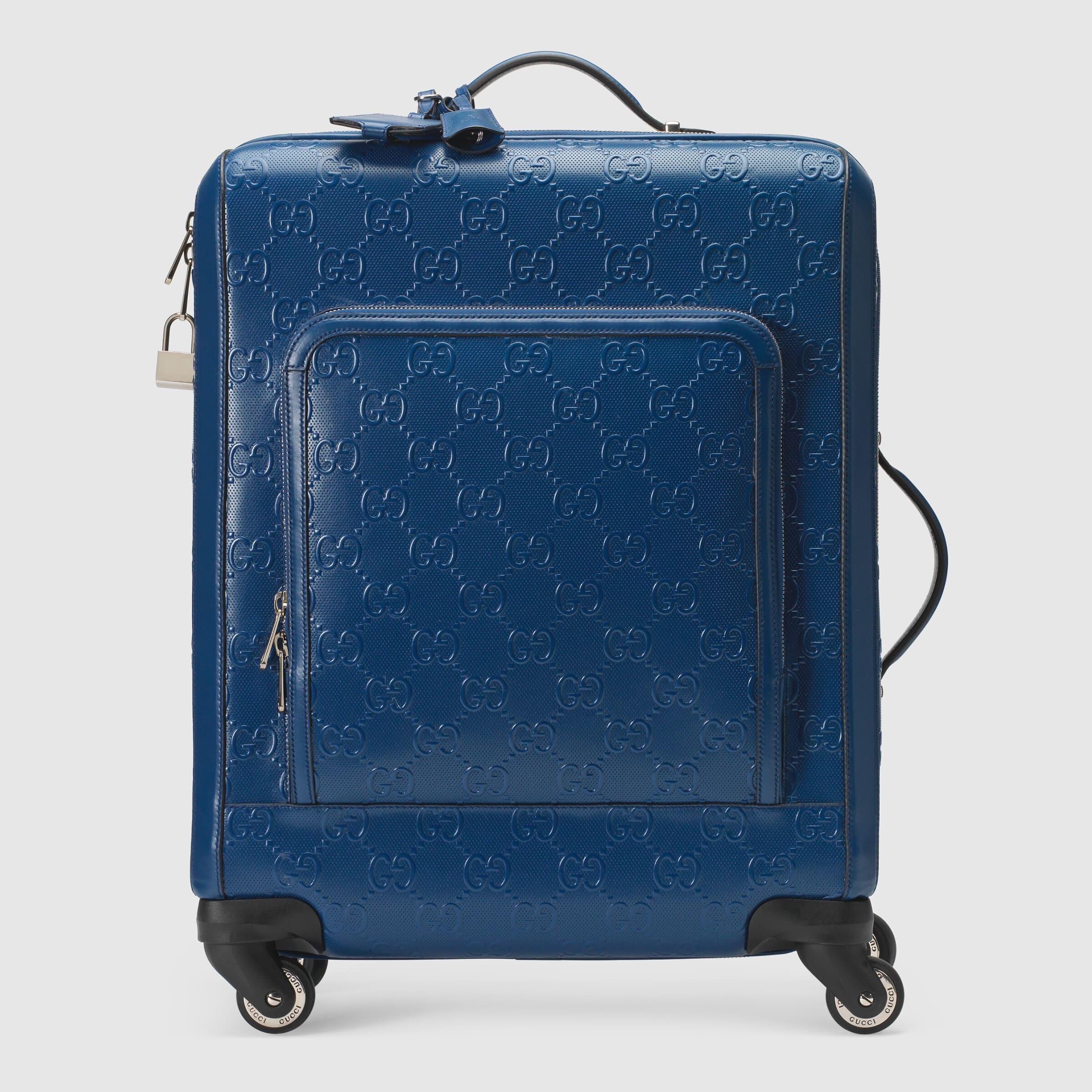 Gucci GG Embossed Small Cabin Trolley in Blue for Men | Lyst