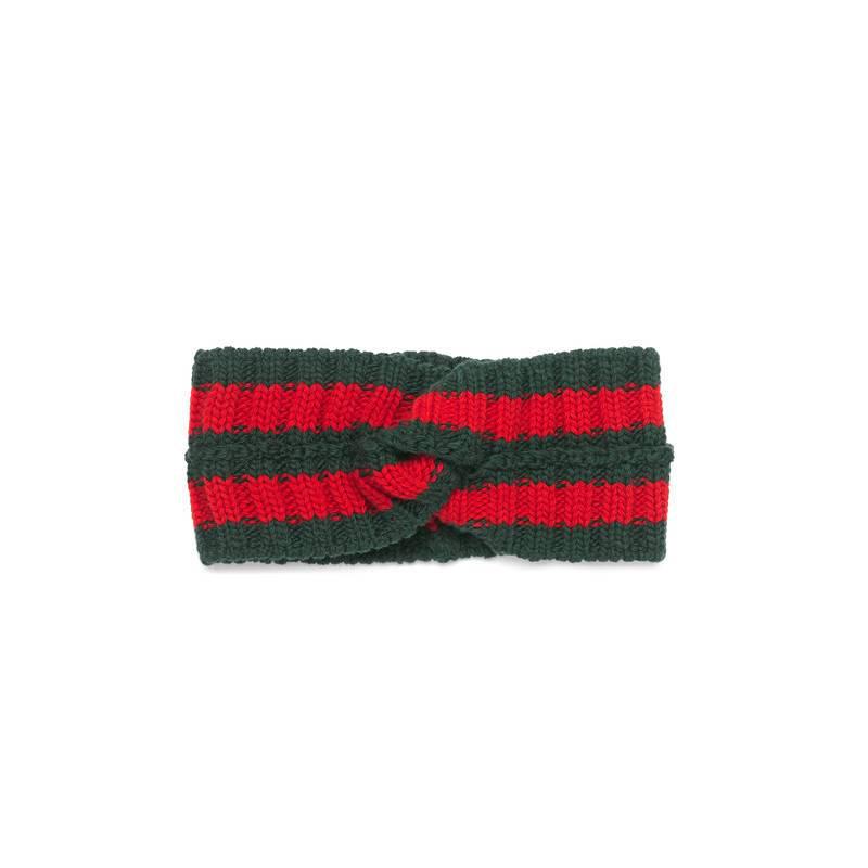 Gucci Wool Web Headband in Red | Lyst