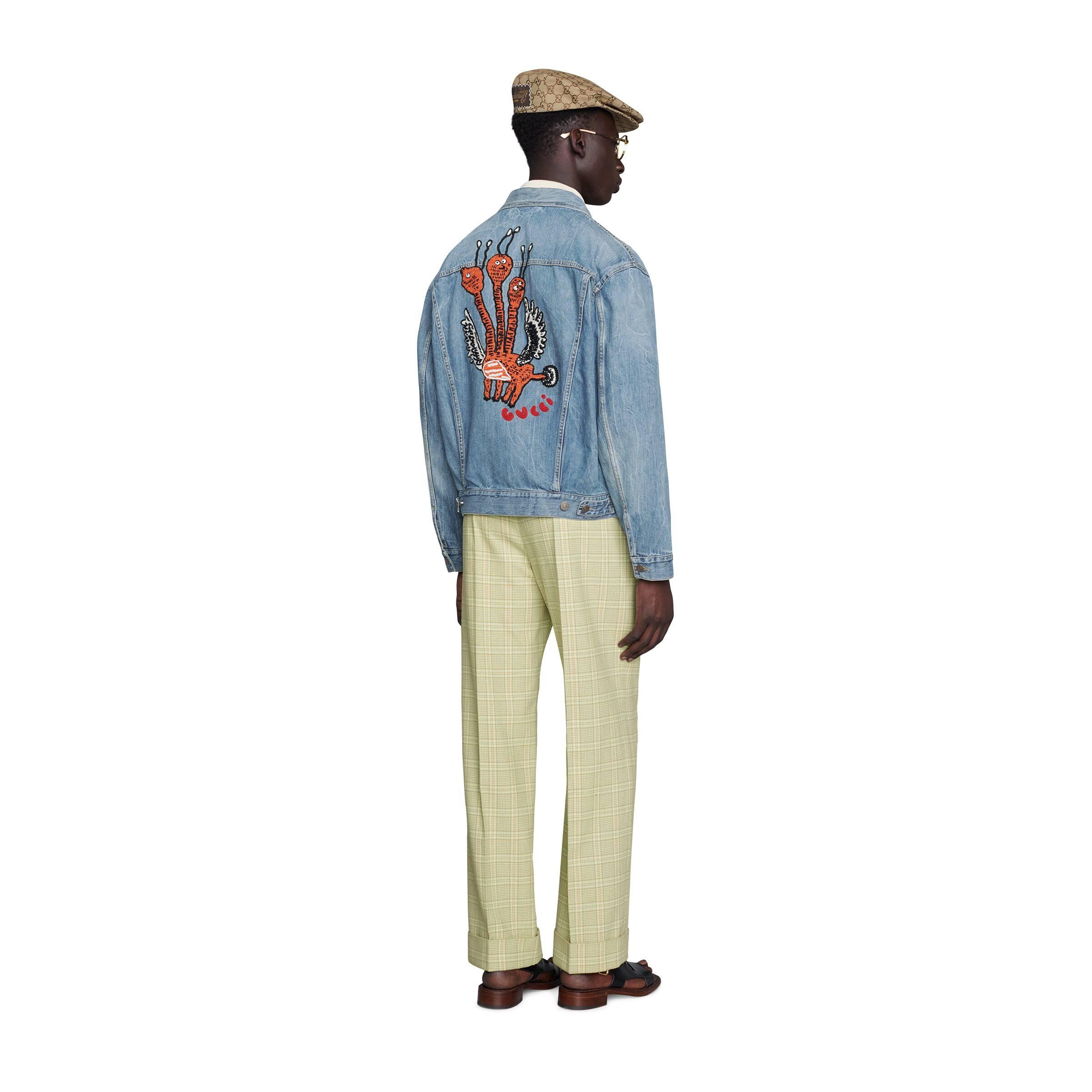 Gucci Freya Hartas Animal Denim Jacket 