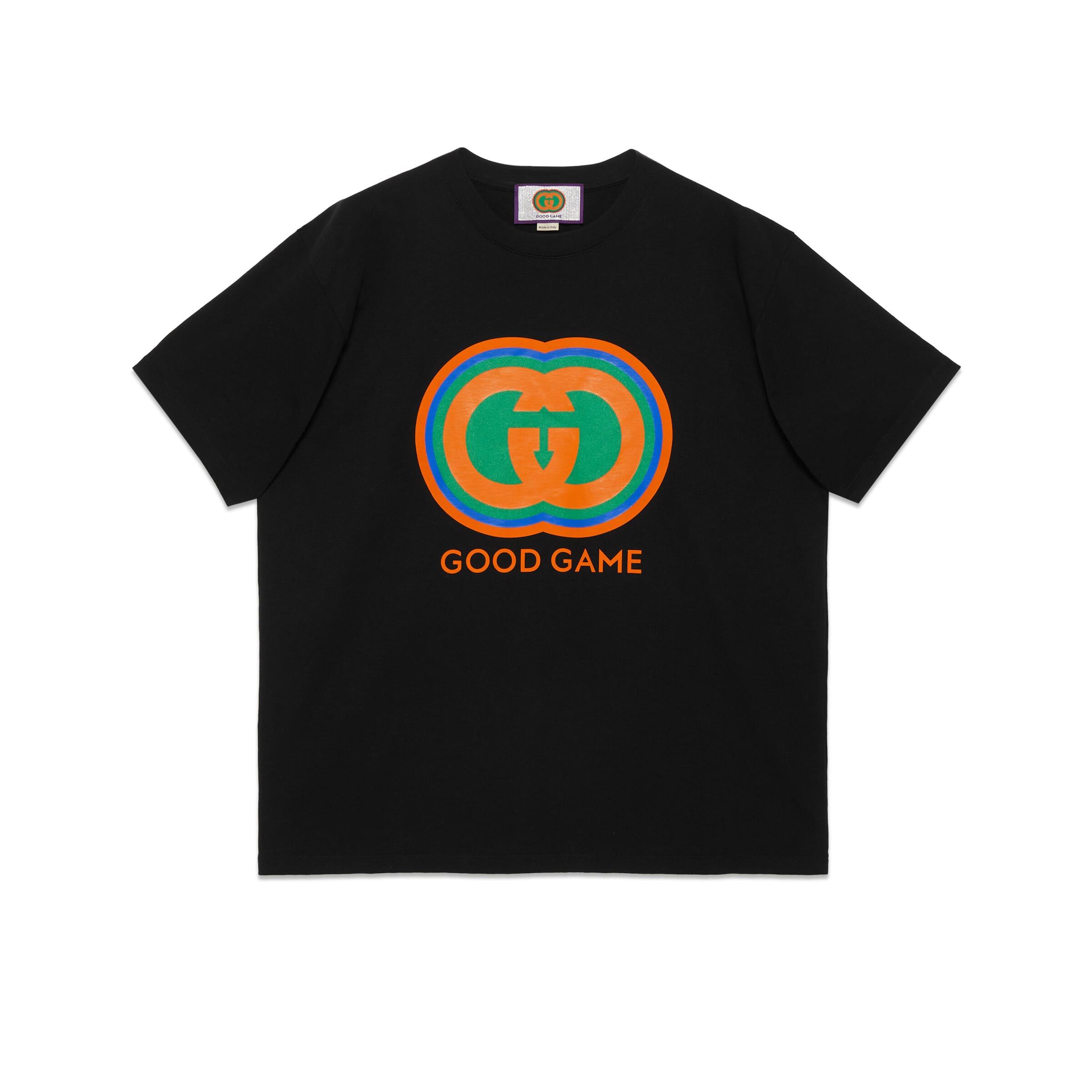 Gucci Good Game Cotton T-shirt in Black | Lyst