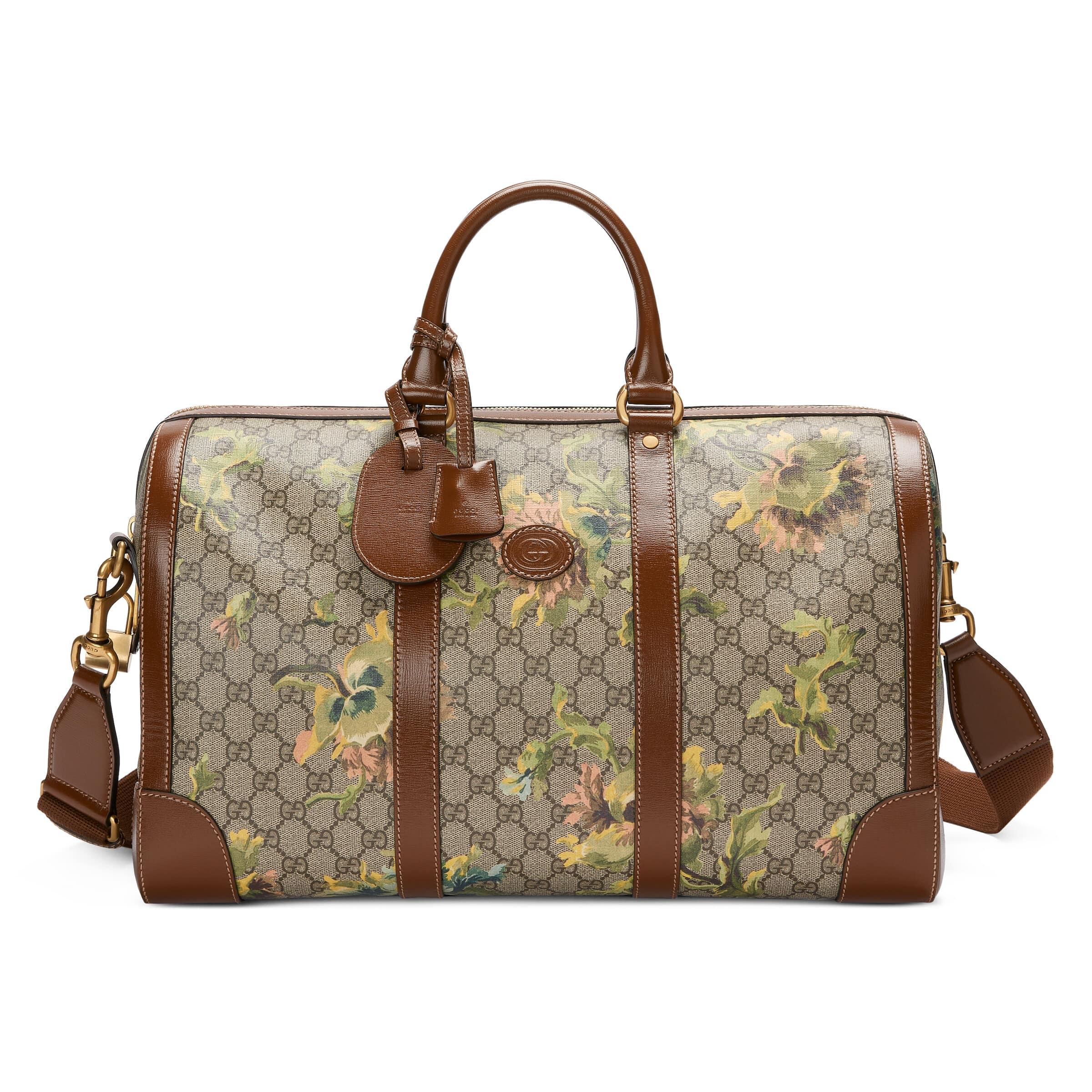 beige duffle bolsa