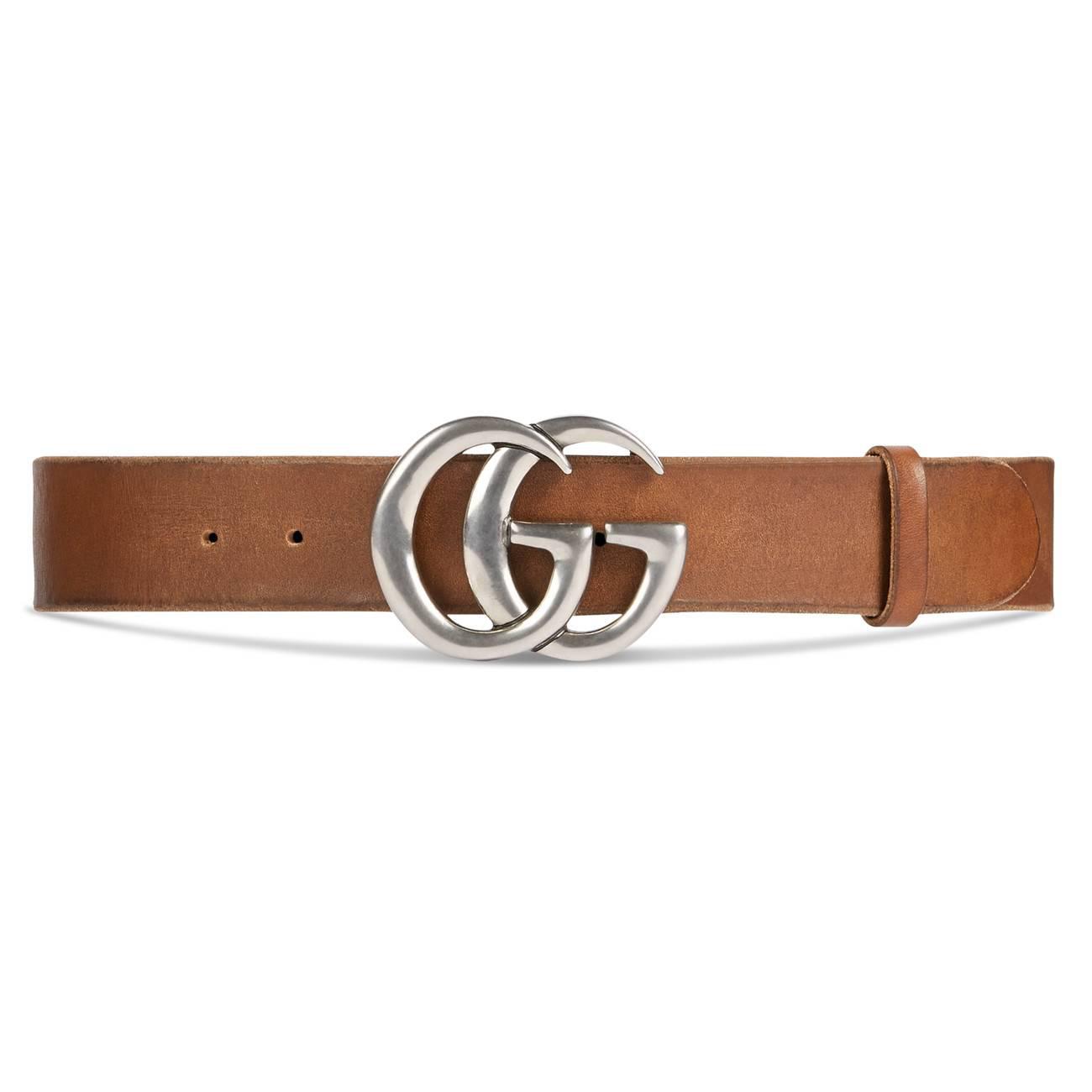 Gucci Belt Mens Brown Leather IUCN Water