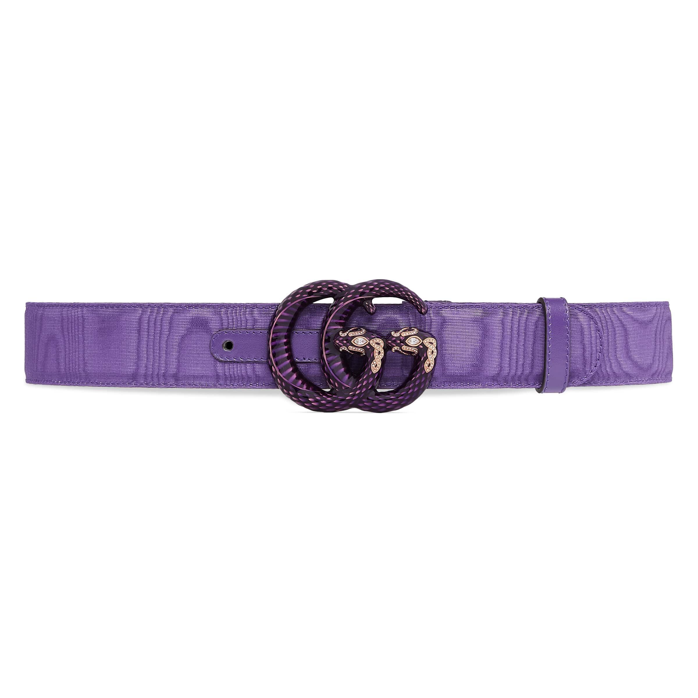 Belt With Double G Snake Buckle