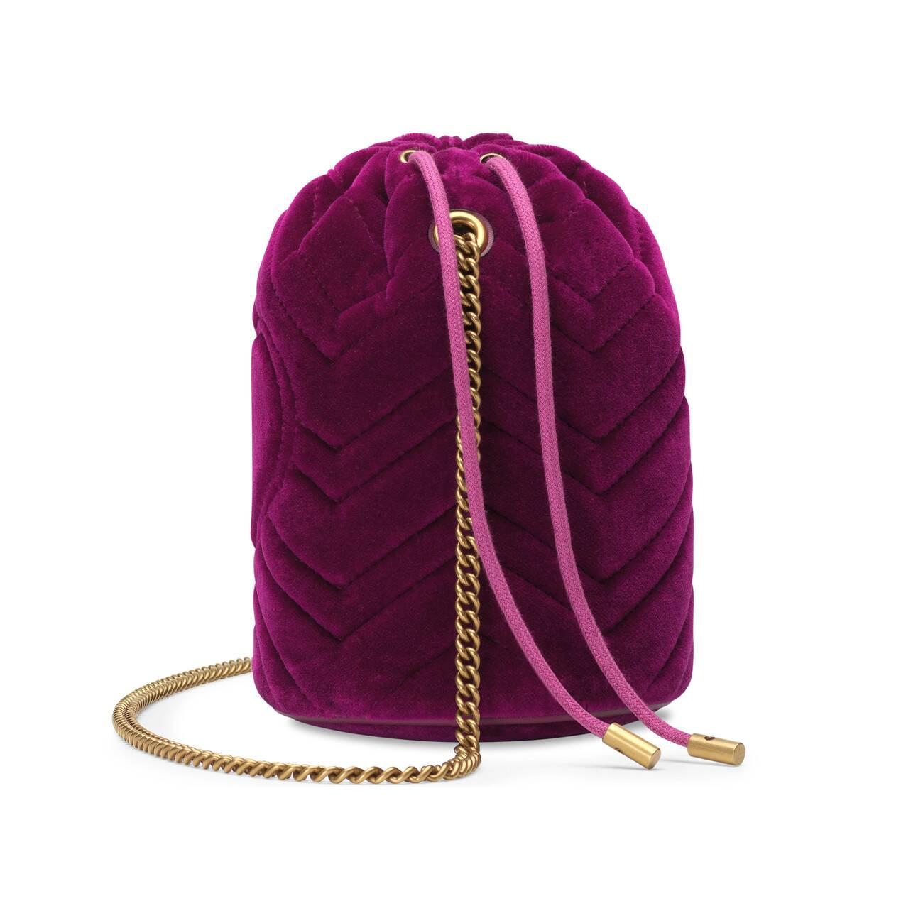gucci fuchsia velvet bag