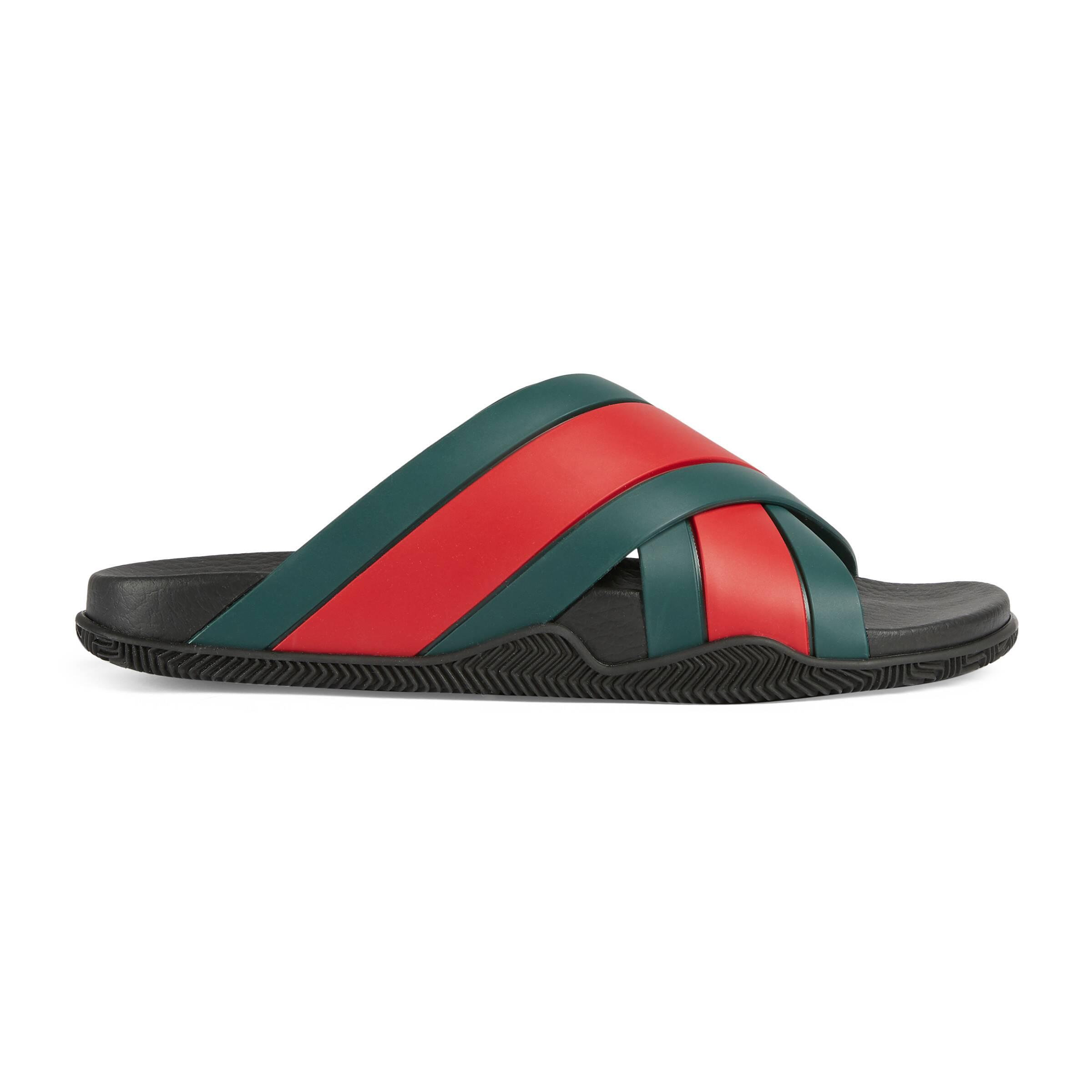gucci rubber slides sale