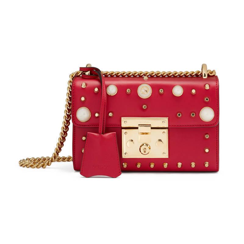 gucci padlock bag red
