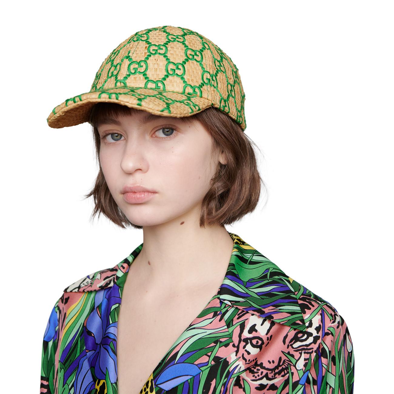 Gucci Cotton Online Exclusive GG Baseball Hat With Snakeskin in Ivory ...