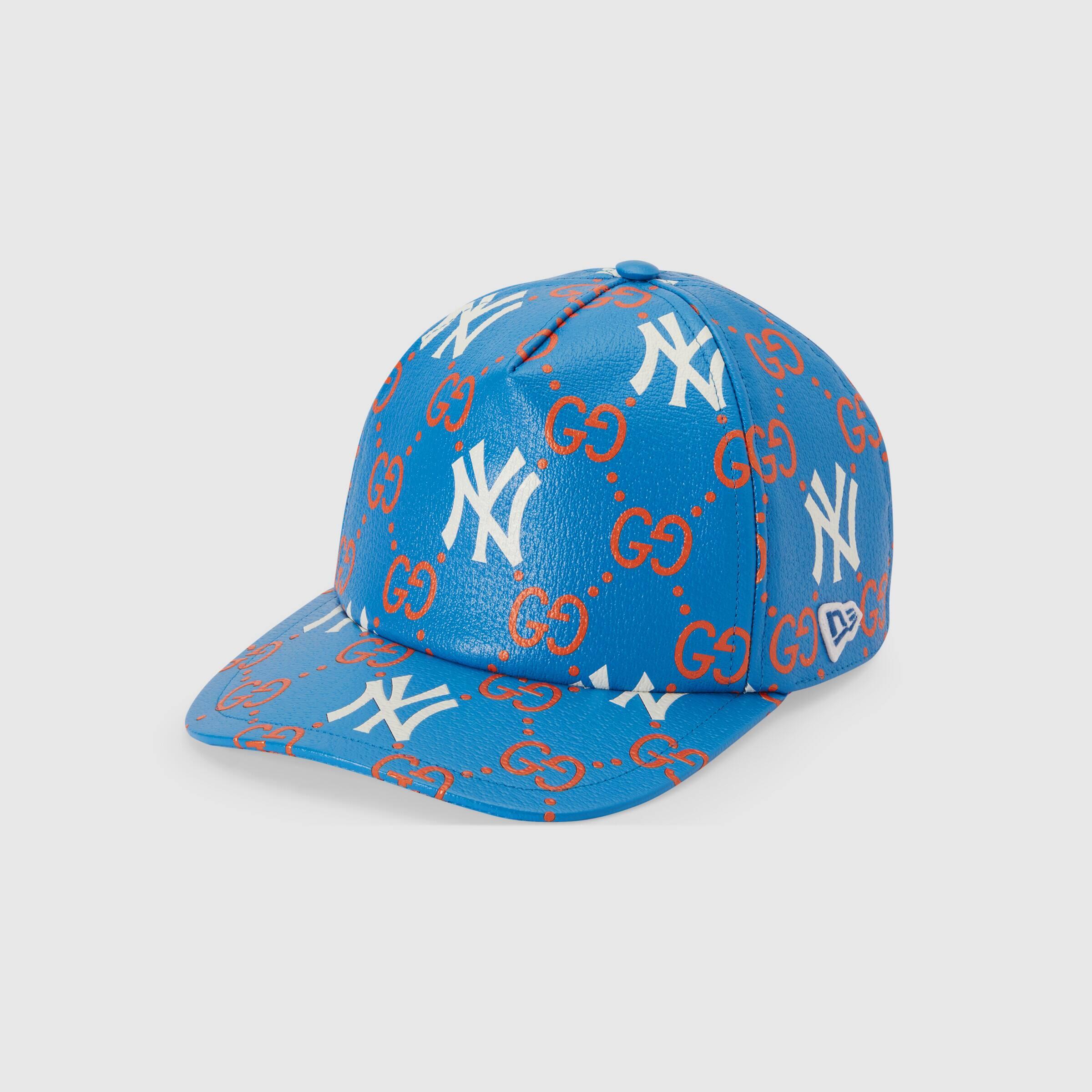 Gucci Yankees And GG Print Baseball Hat in Blue for Men | Lyst