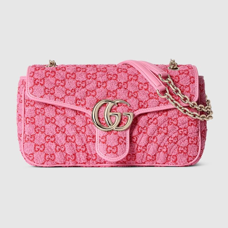 Gucci Gg Marmont Medium Shoulder Bag, Fabric in Pink Lyst
