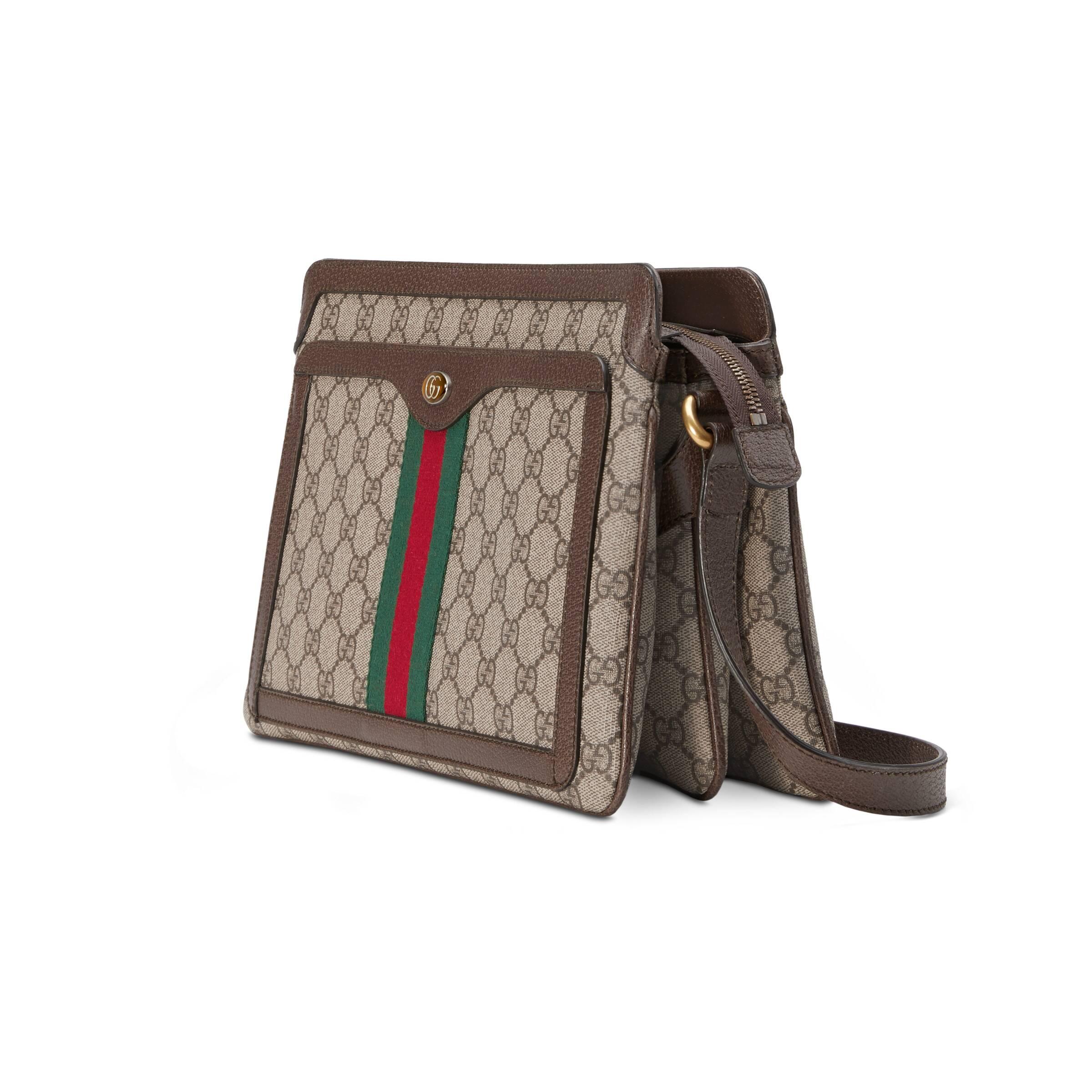 Gucci Ophidia GG Supreme Medium Suitcase - Grey