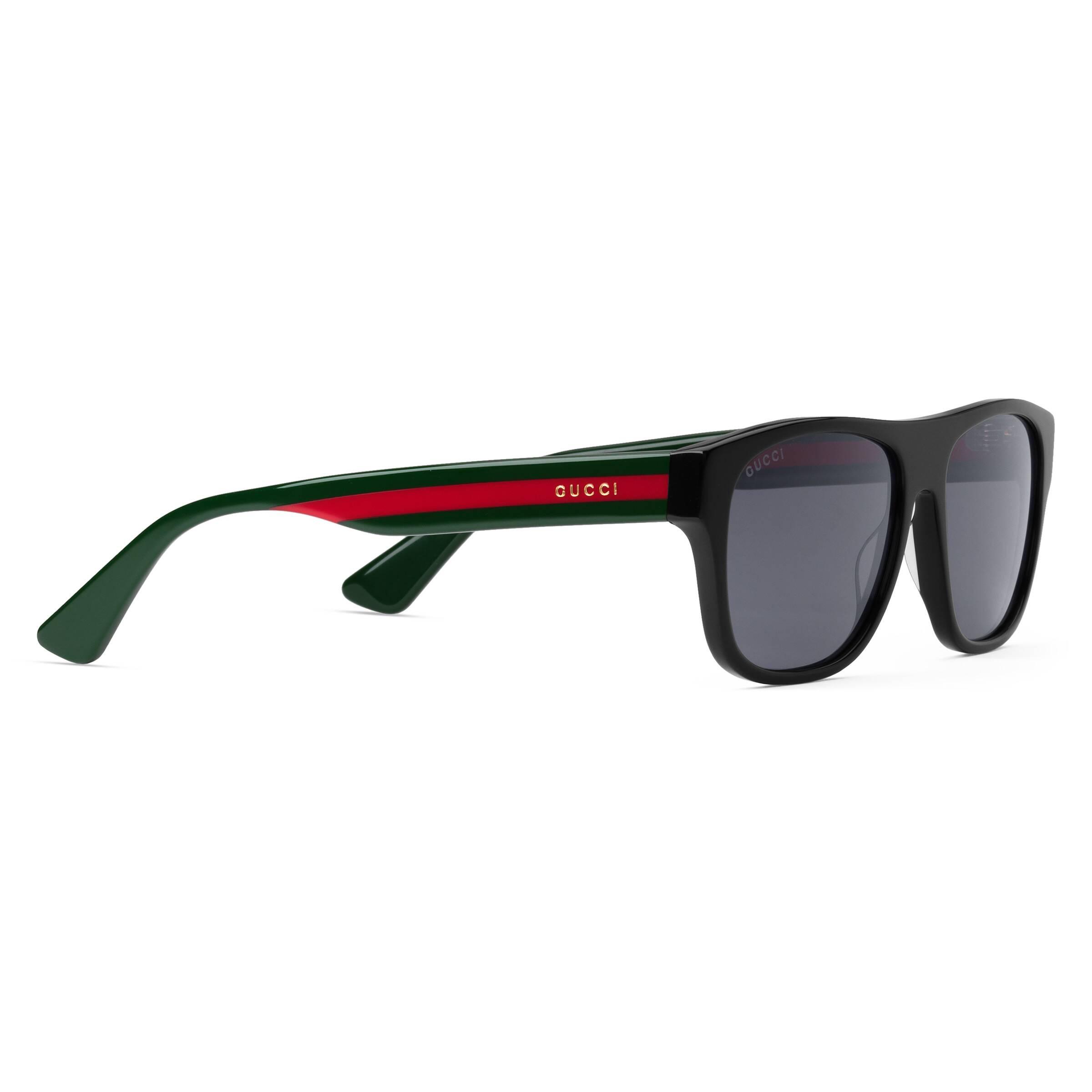 Gucci Velvet Rectangular Frame Acetate Sunglasses In Black For Men Save 7 Lyst 