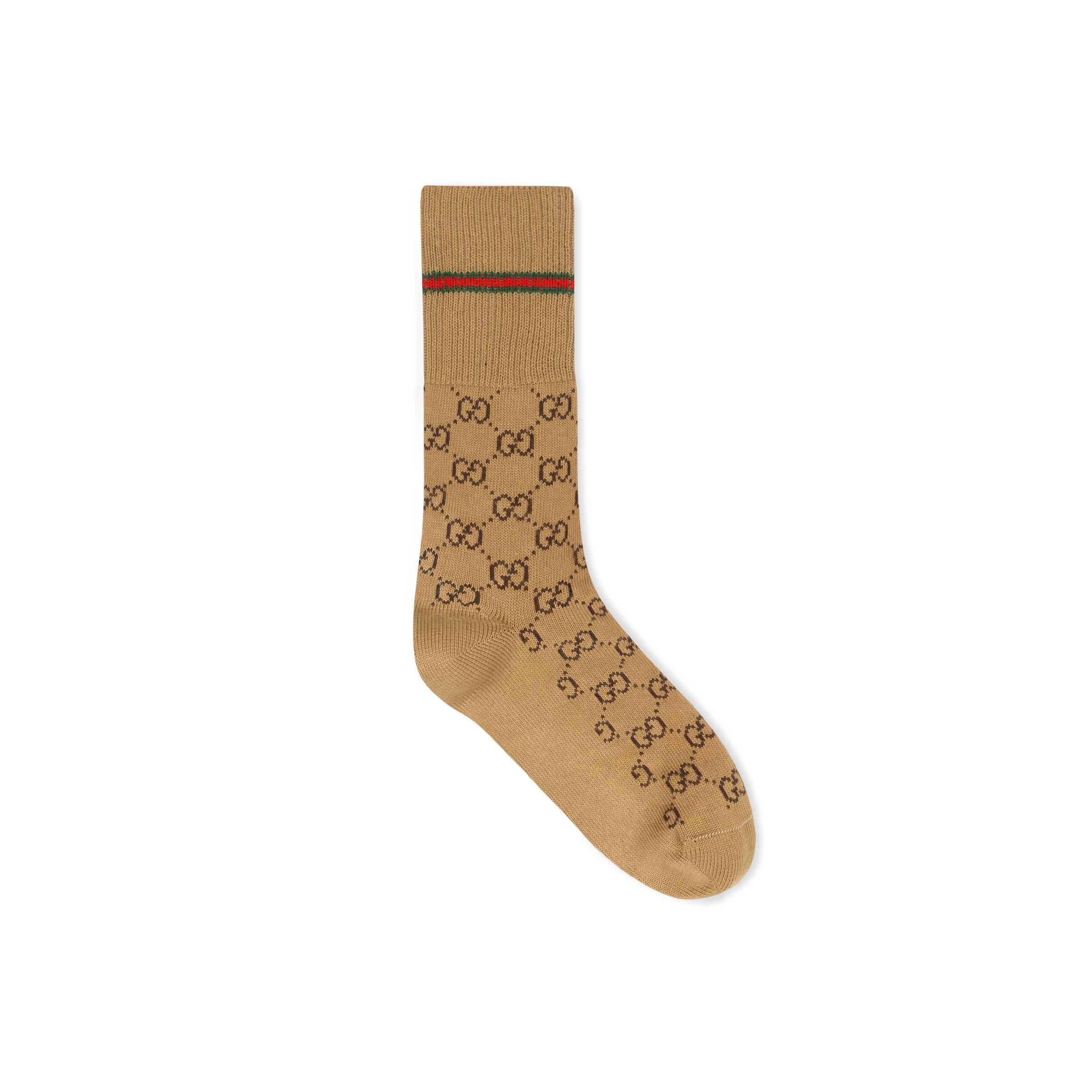 brown gucci socks cheap
