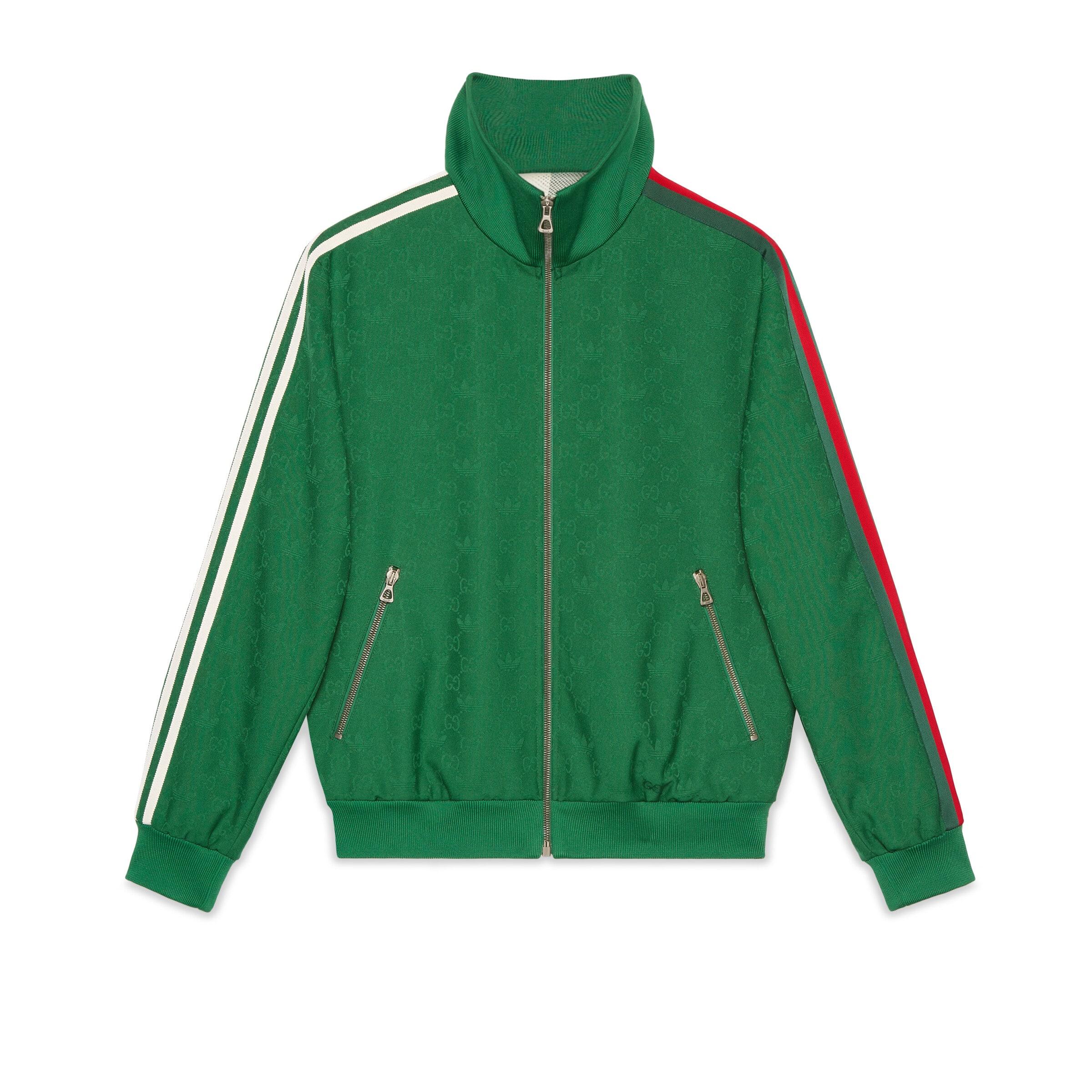 Gucci Synthetic Adidas X GG Trefoil Jacquard Jacket in Green for Men ...