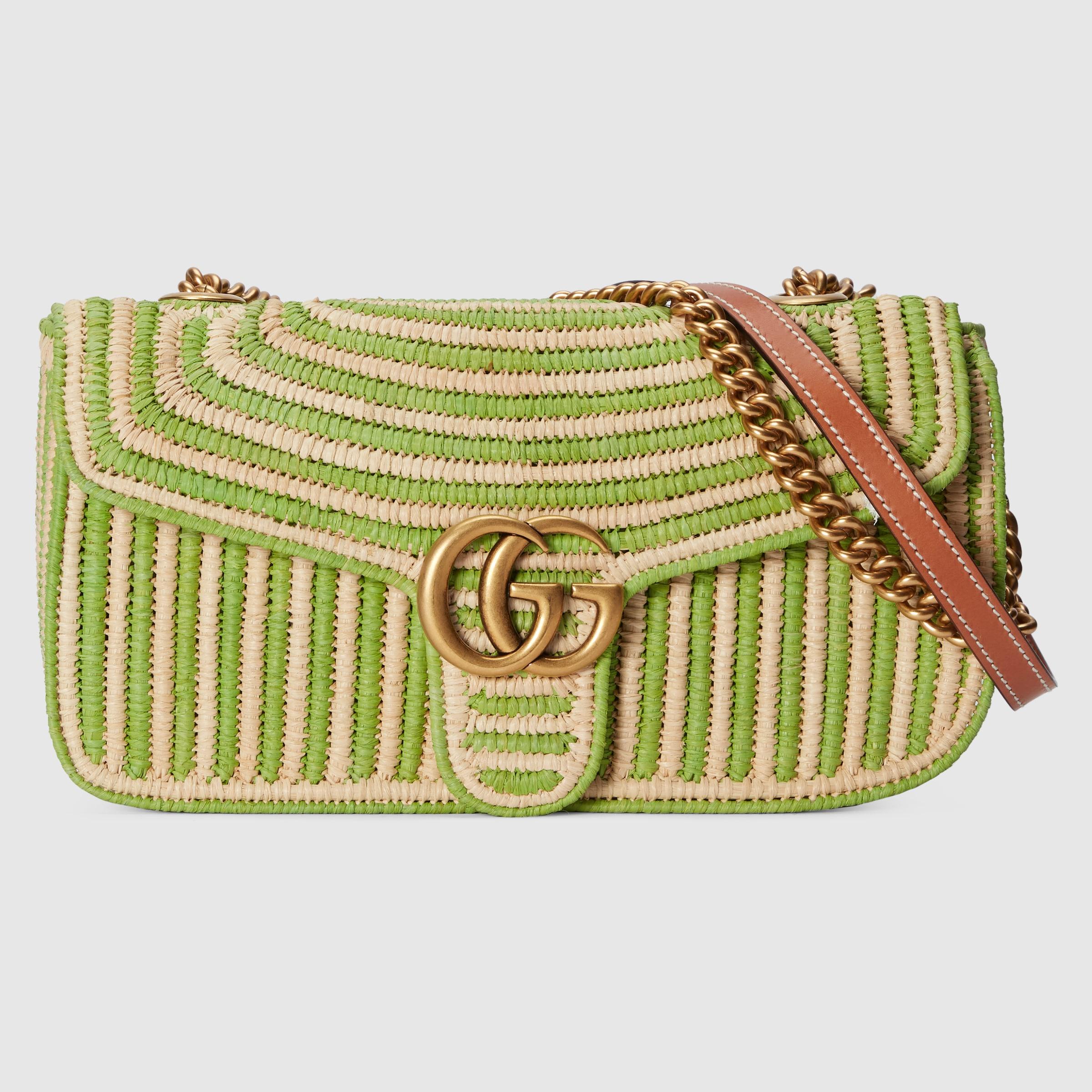 Gucci Marmont Shoulder Bag GG Small Pastel Yellow in Matelasse