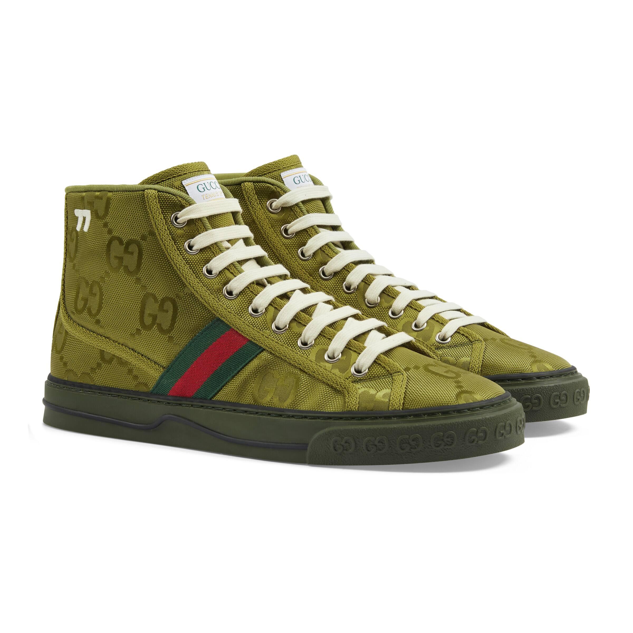 Gucci Low-top Sneakers New Ace Sneaker Calfskin Striped Green Red White for  Men | Lyst