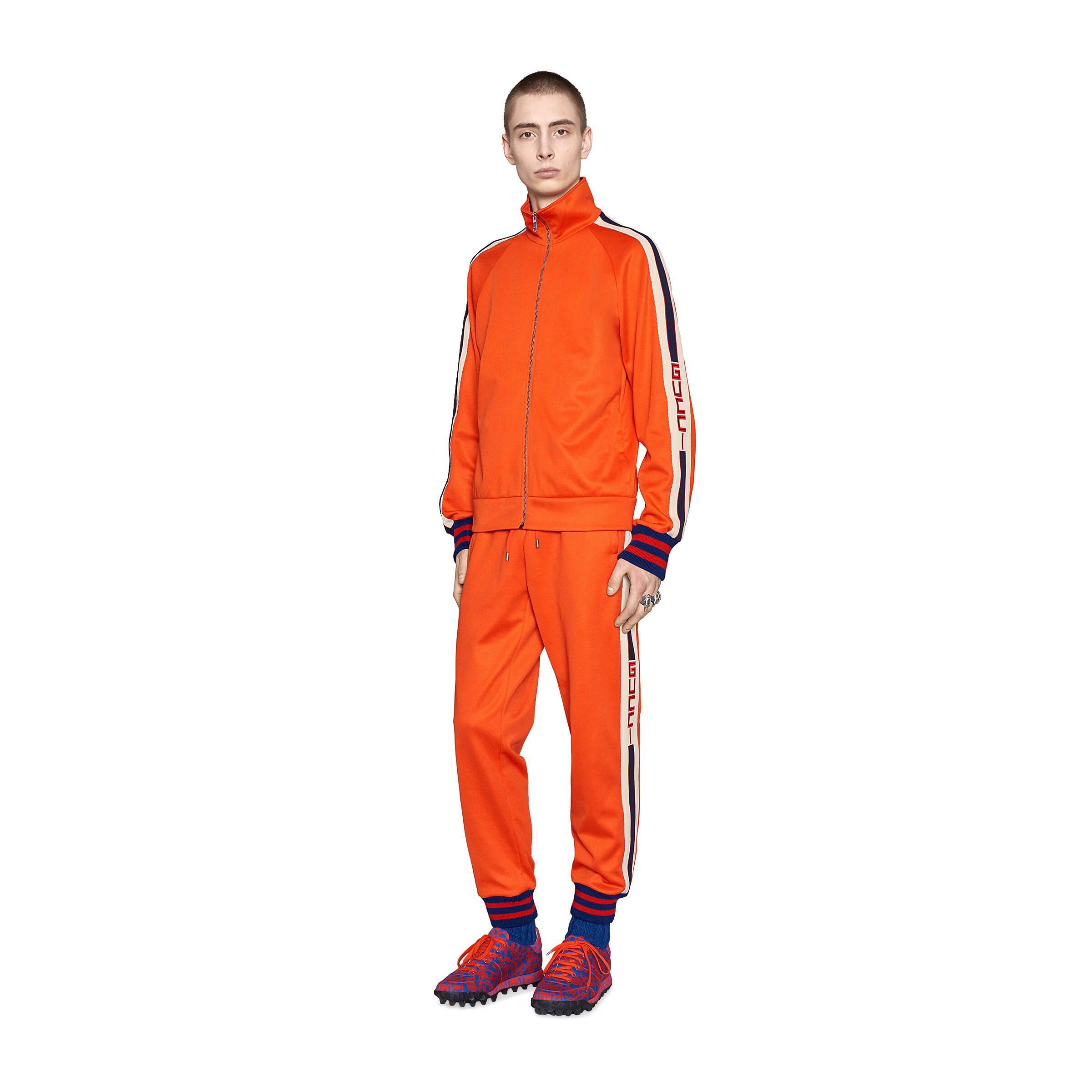 Boodschapper adverteren spleet Gucci Technical Jersey Pant in Orange for Men | Lyst